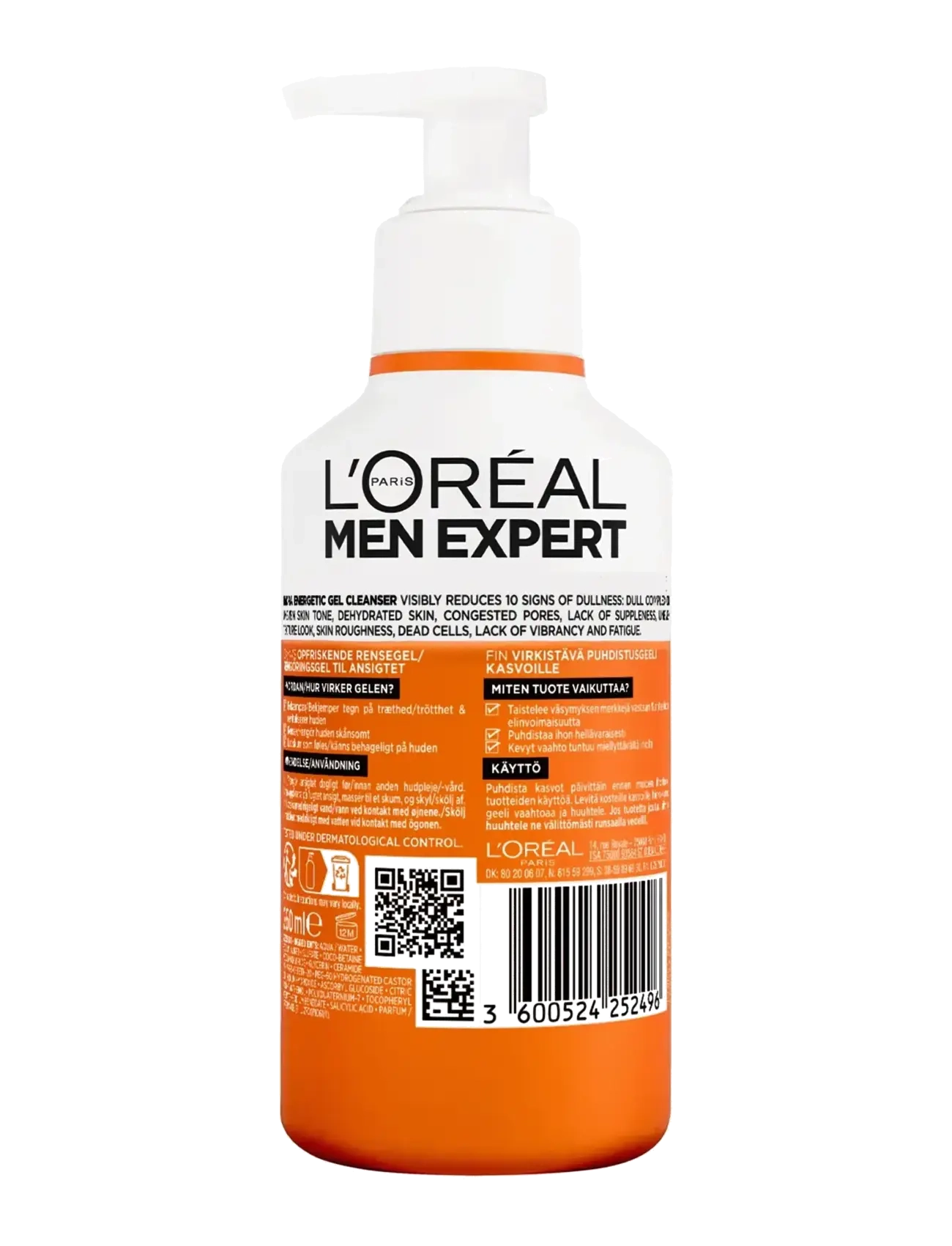 L'Oréal Paris - L'Oréal Paris Men Expert Hydra Energetic Vitamin C Cleanser 260 ml - ansigtsrens - clear - 1