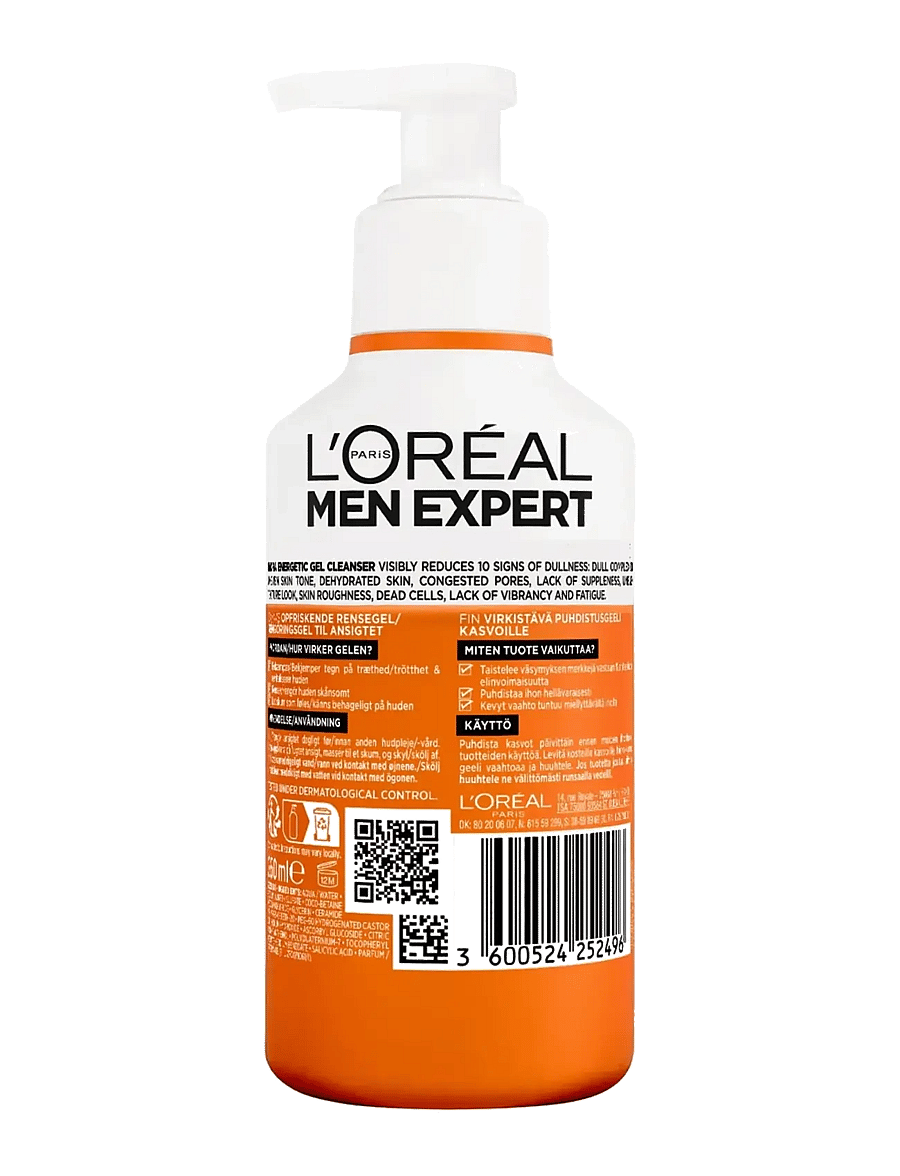 L'Oréal Paris - L'Oréal Paris Men Expert Hydra Energetic Vitamin C Cleanser 260 ml - näopesu - clear - 1