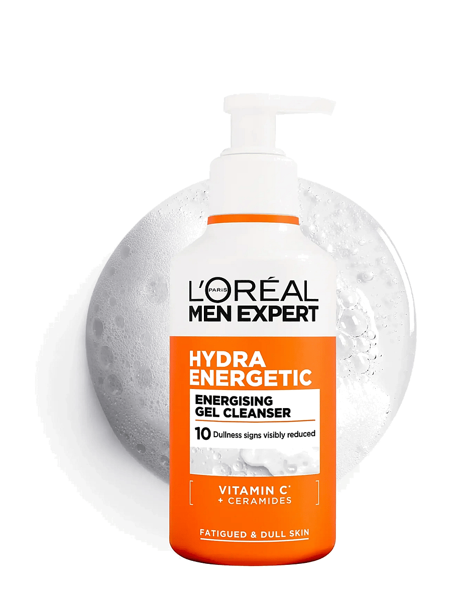 L'Oréal Paris - L'Oréal Paris Men Expert Hydra Energetic Vitamin C Cleanser 260 ml - näopesu - clear - 3