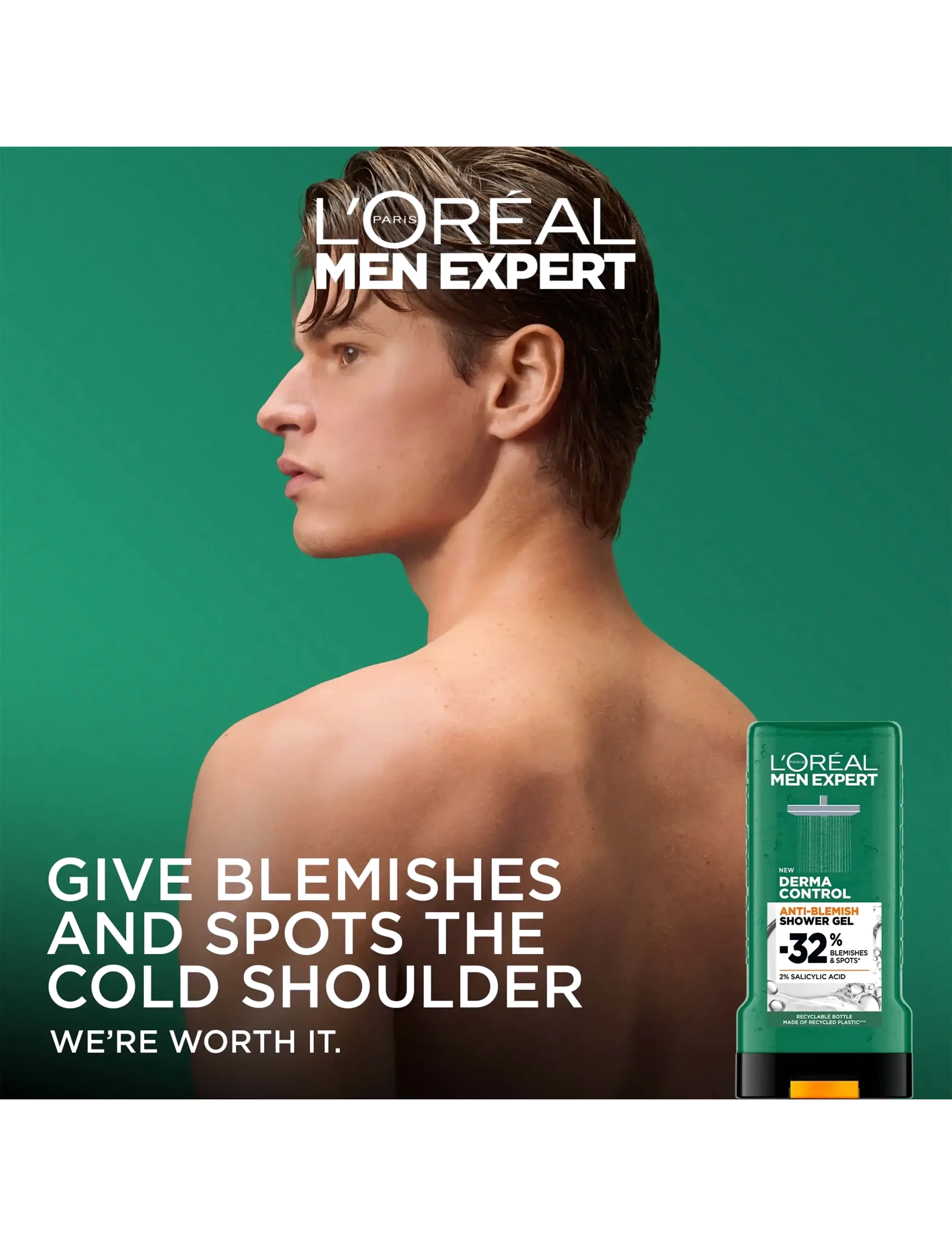 L'Oréal Paris - L'Oréal Paris Men Expert Derma Control Shower Gel 300 ml - shower gel - clear - 2