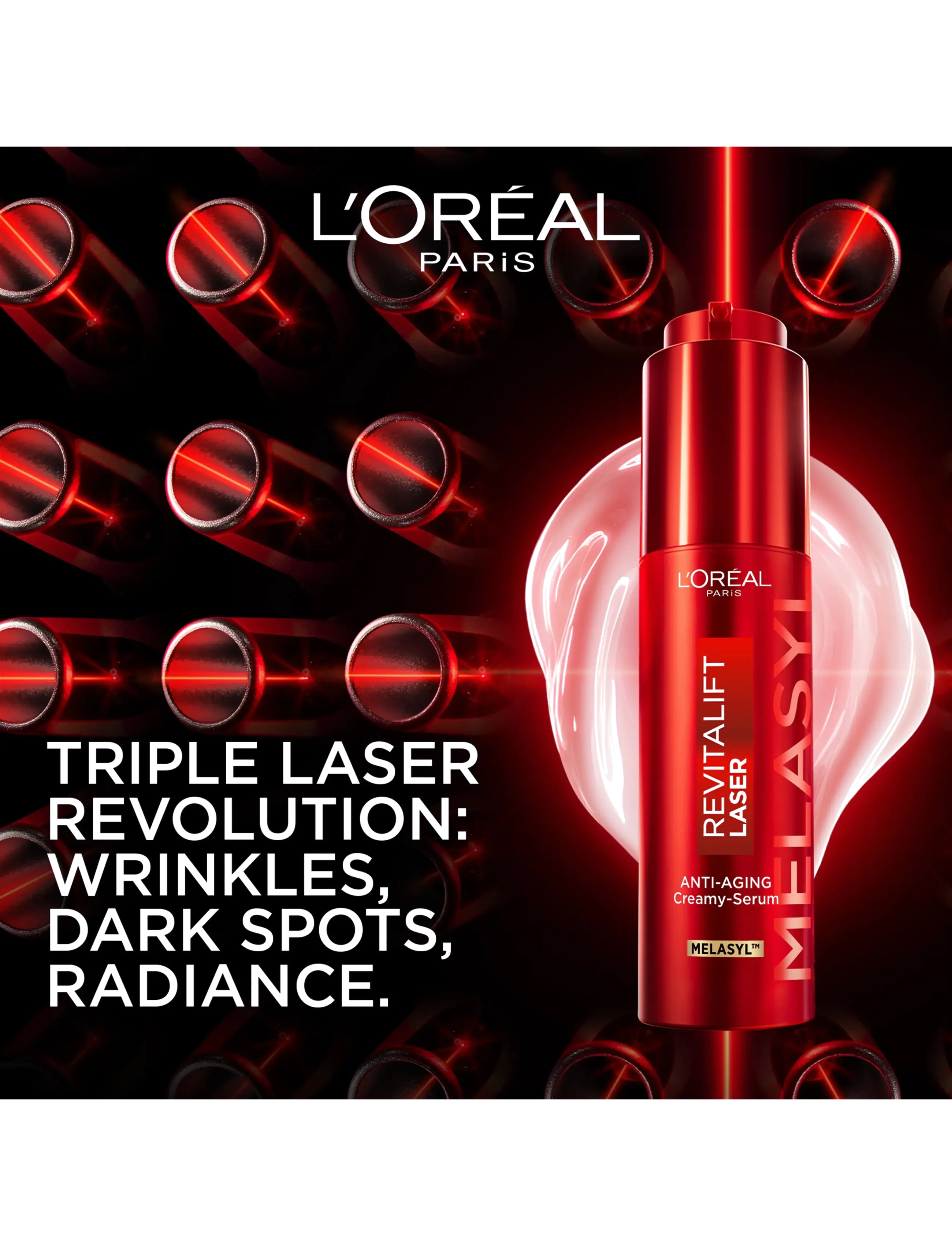 L'Oréal Paris - L’Oréal Paris Revitalift Laser Triple Laser Anti-Ageing Creamy-Serum Wrinkles Dark Spots Glow 50ml - serum - clear - 4