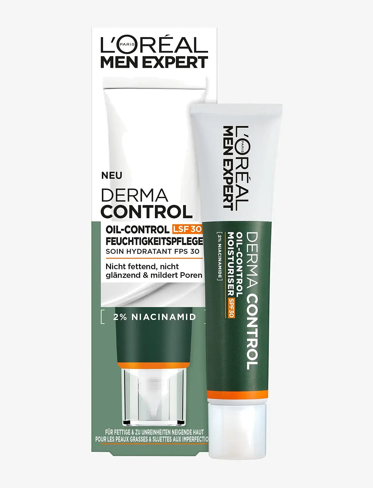 L'Oréal Paris - L'Oréal Paris Men Expert Derma Control ansiktskräm 40 ml - fugtpleje - clear - 1