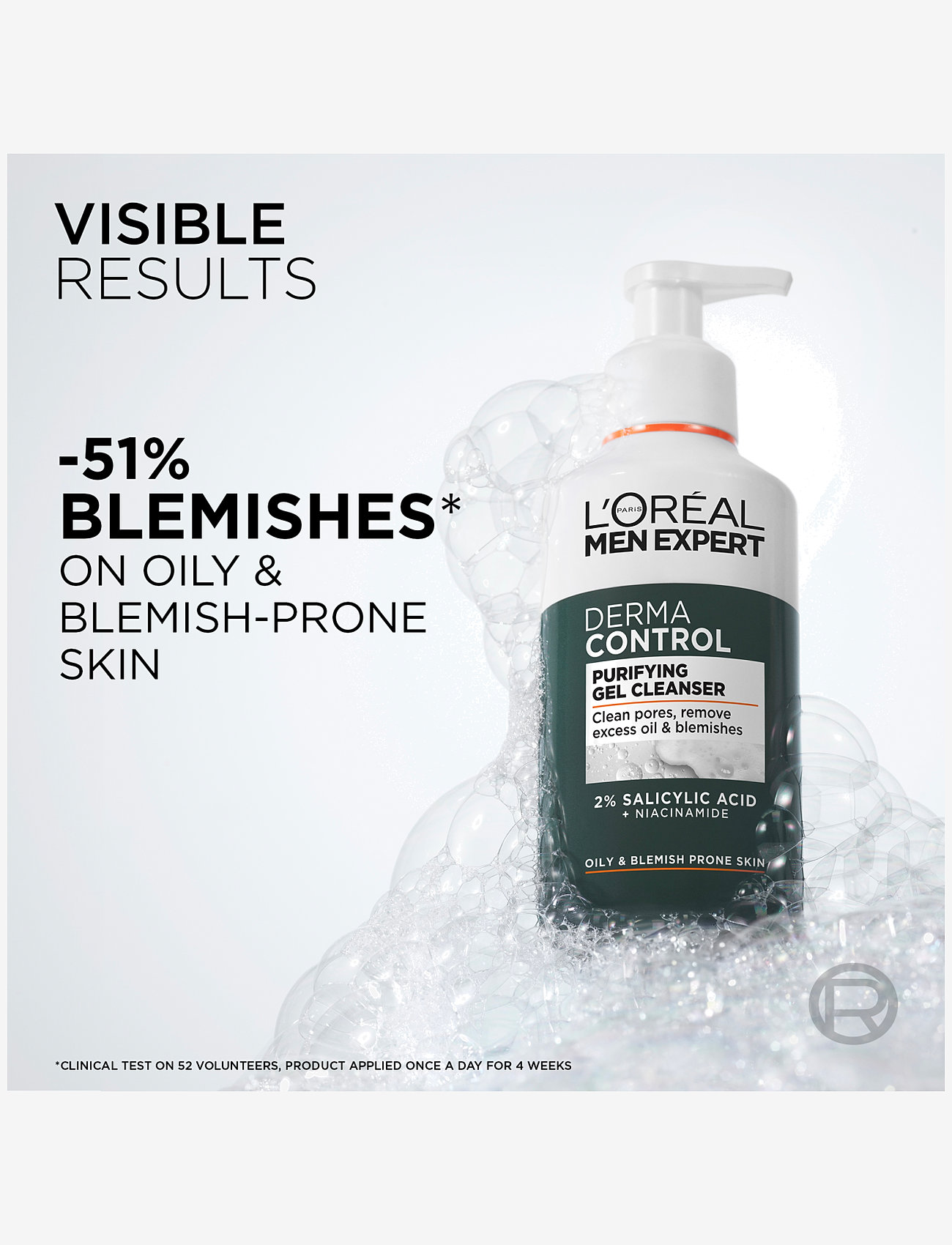 L'Oréal Paris - L'Oréal Paris Men Expert Derma Control ansiktskräm 40 ml - fugtpleje - clear - 2