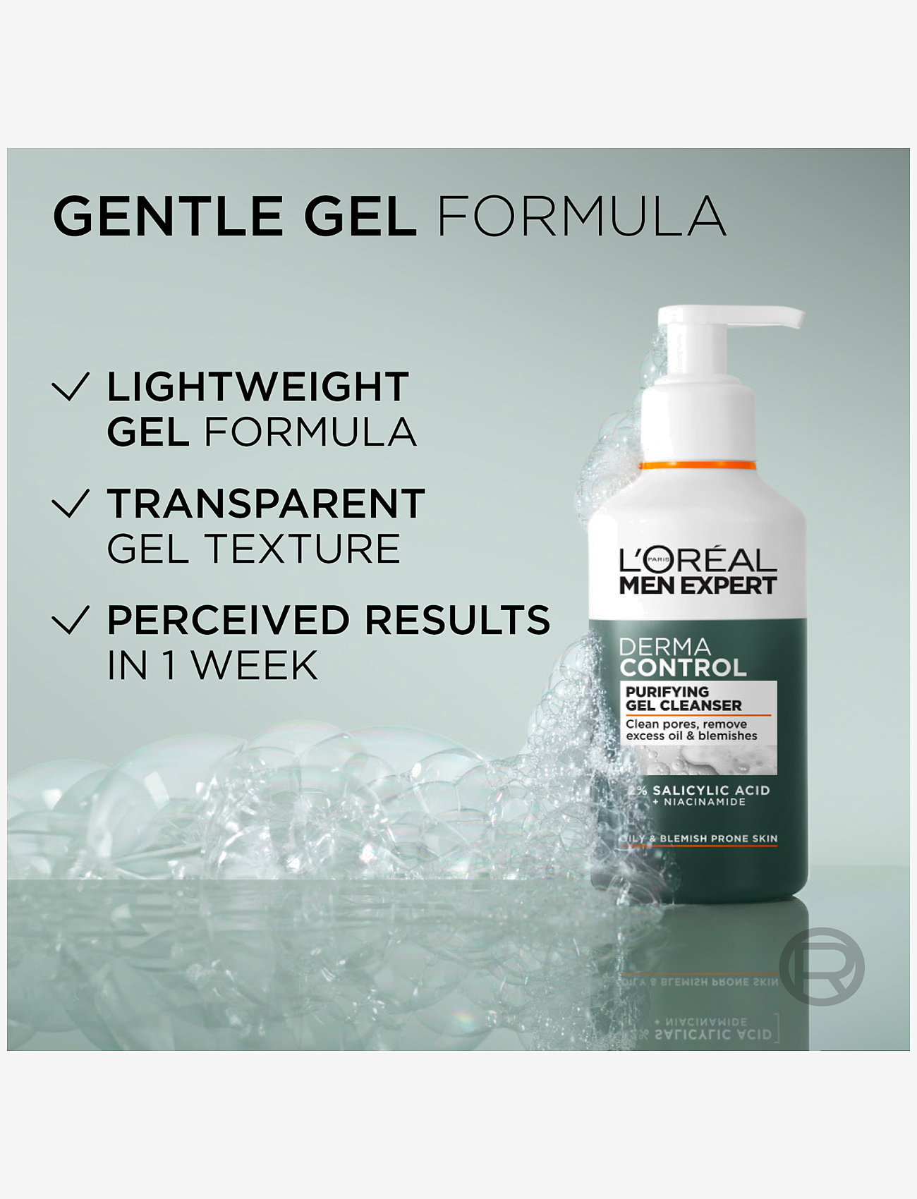 L'Oréal Paris - L'Oréal Paris Men Expert Derma Control ansiktskräm 40 ml - fugtpleje - clear - 4