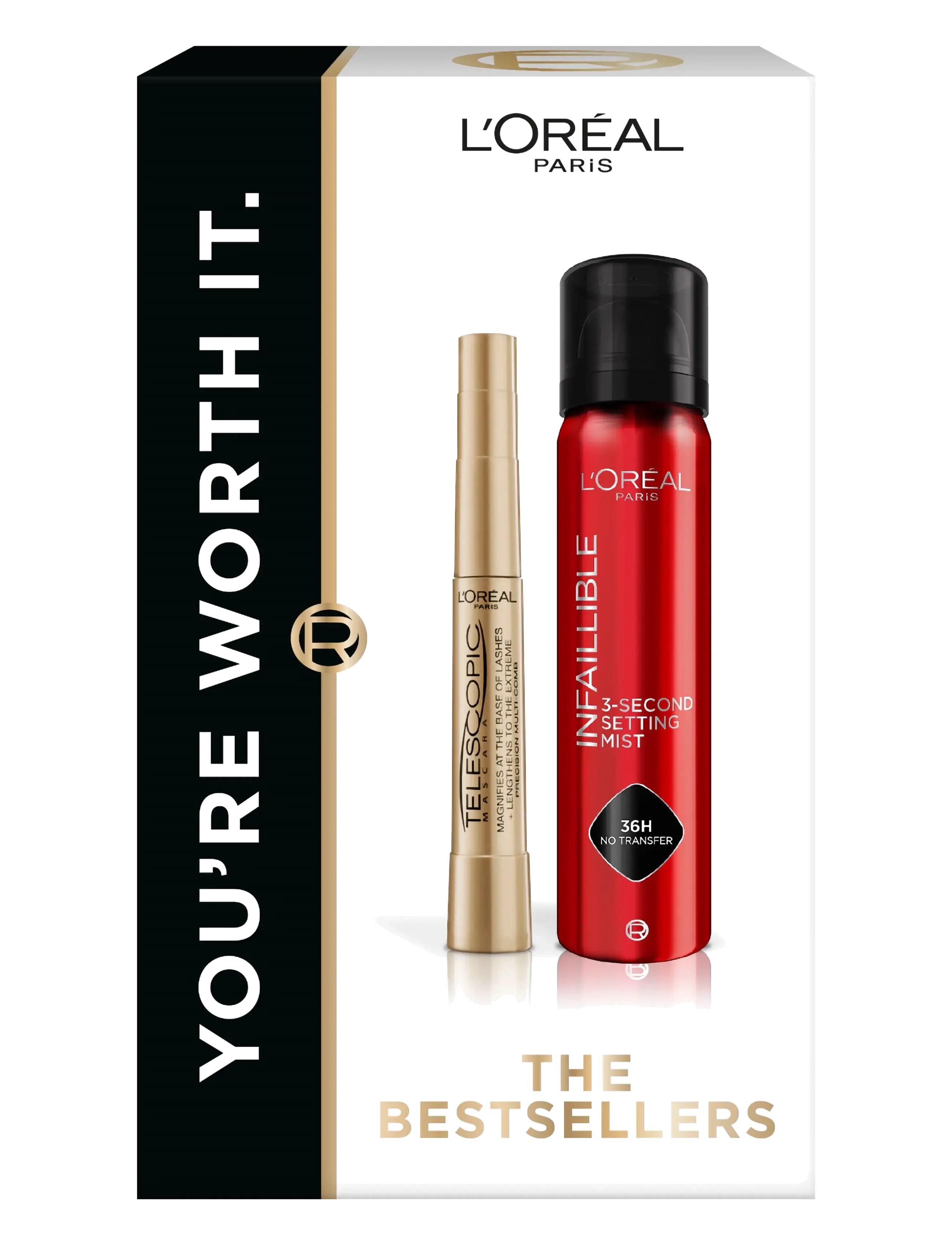 Telescopic Mascara Black & Infaillible 3-Second Setting Mist Gift Box