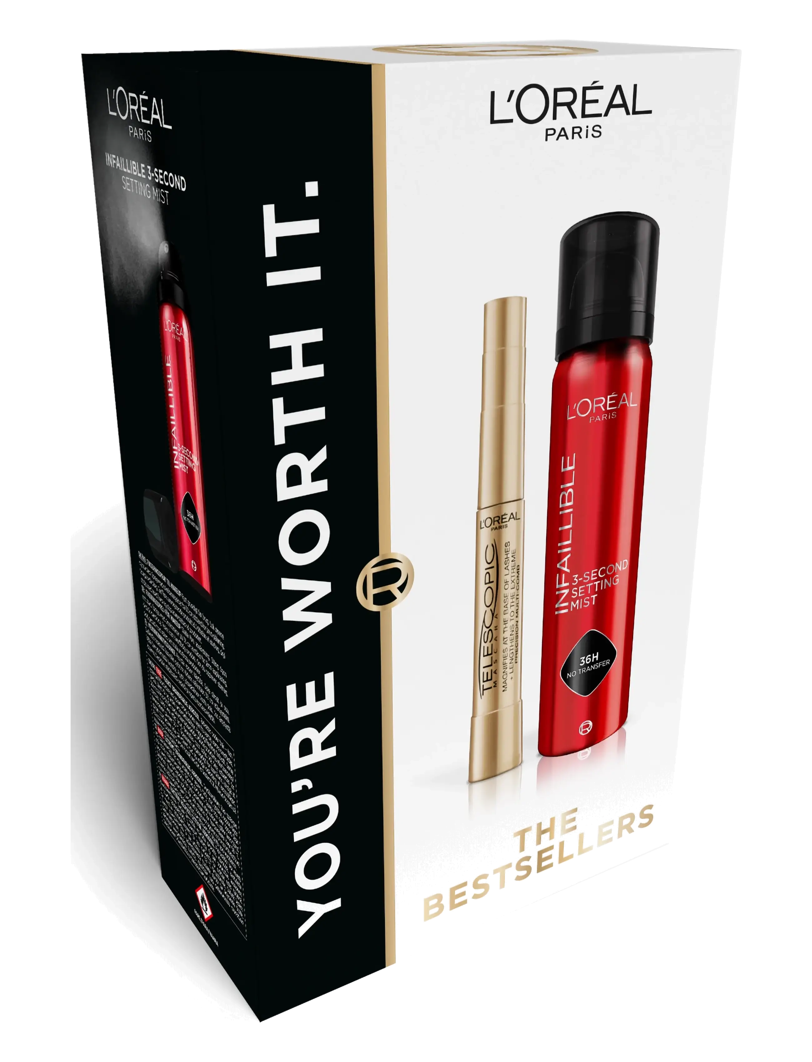 LOréal Paris Telescopic Mascara Black & Infaillible 3-Second Setting Mist Gift Box kroppsvård dam – bild 9