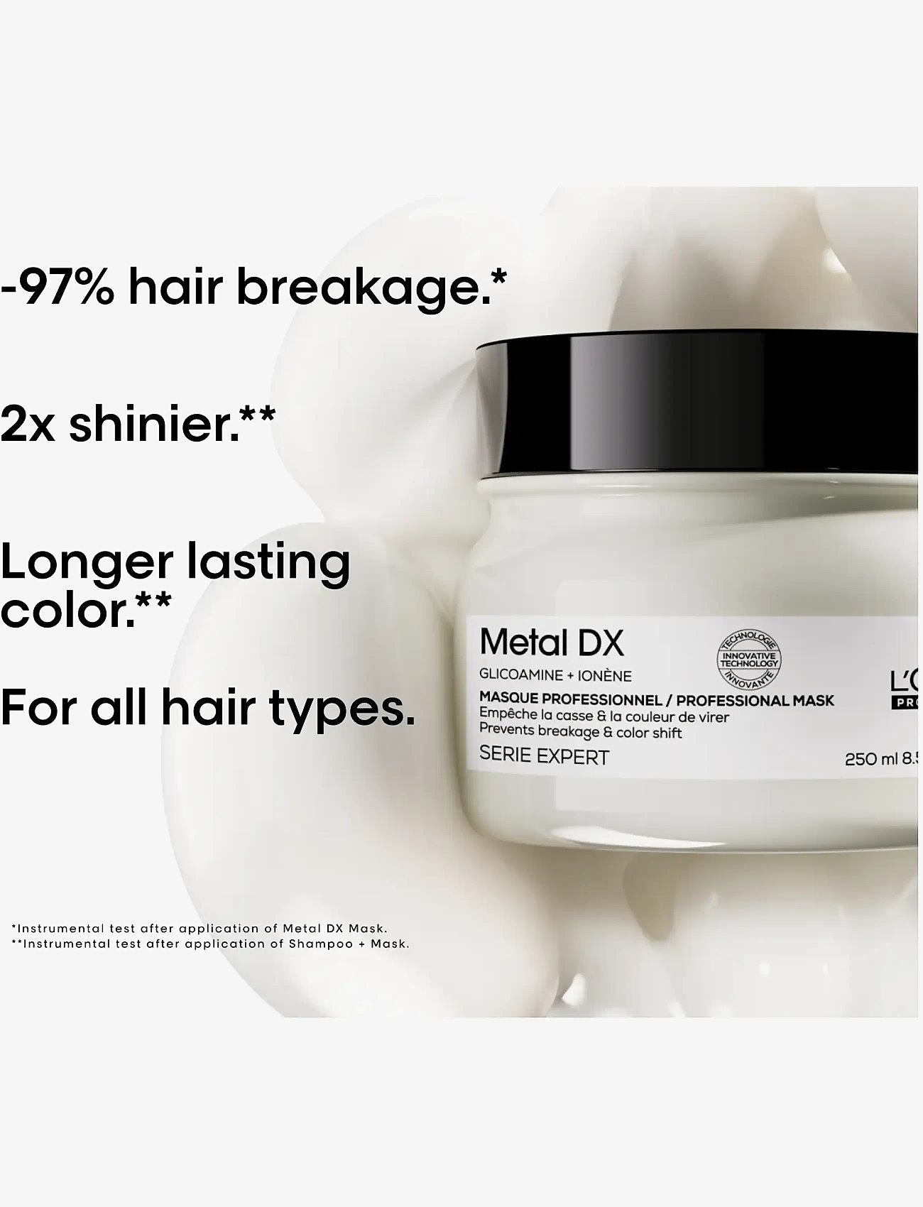 L'Oréal Professionnel - L'Oréal Professionnel Metal DX Hair Mask 250ml - hårinpackning - clear - 1