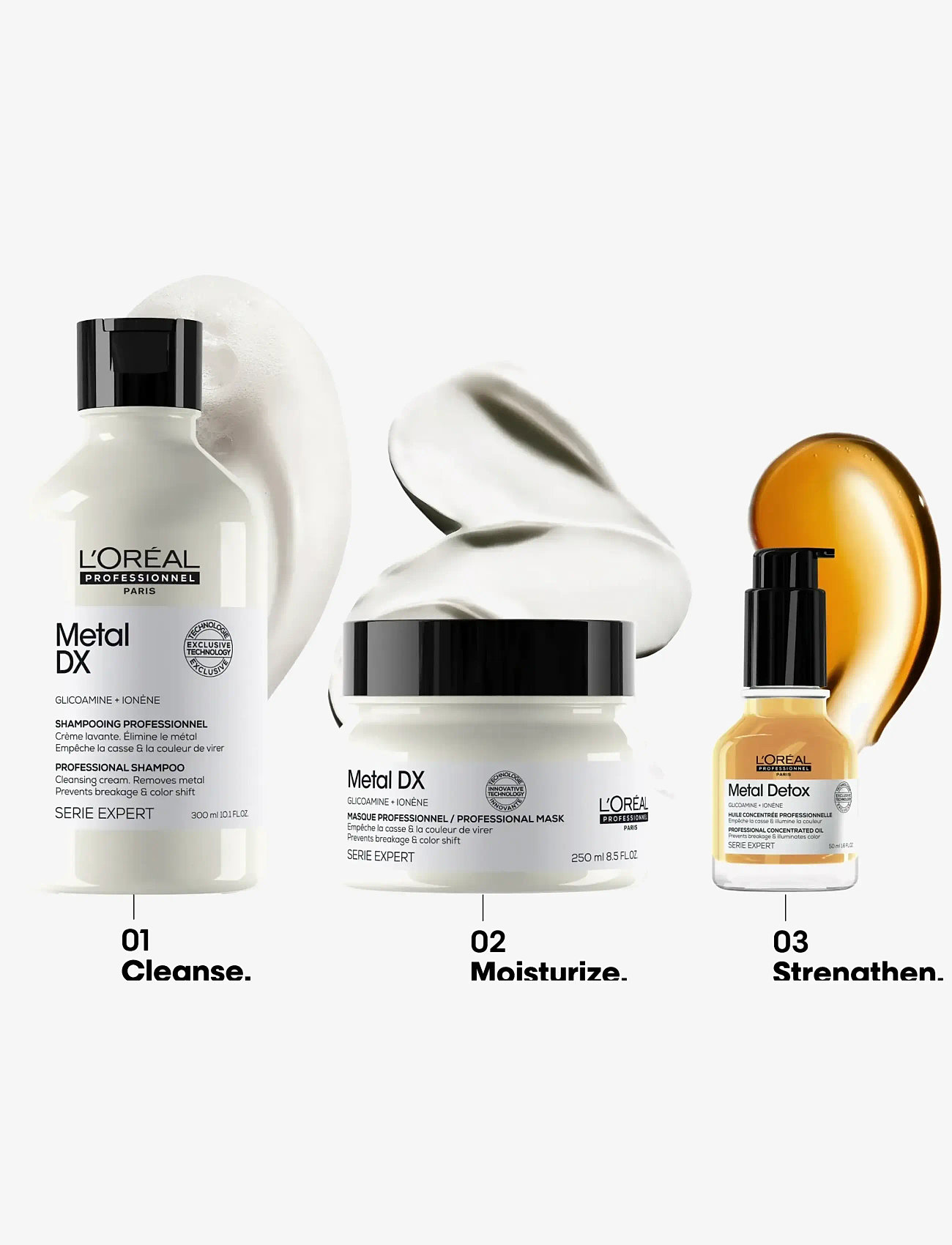 L'Oréal Professionnel - L'Oréal Professionnel Metal DX Shampoo 300ml - shampoo - clear - 3