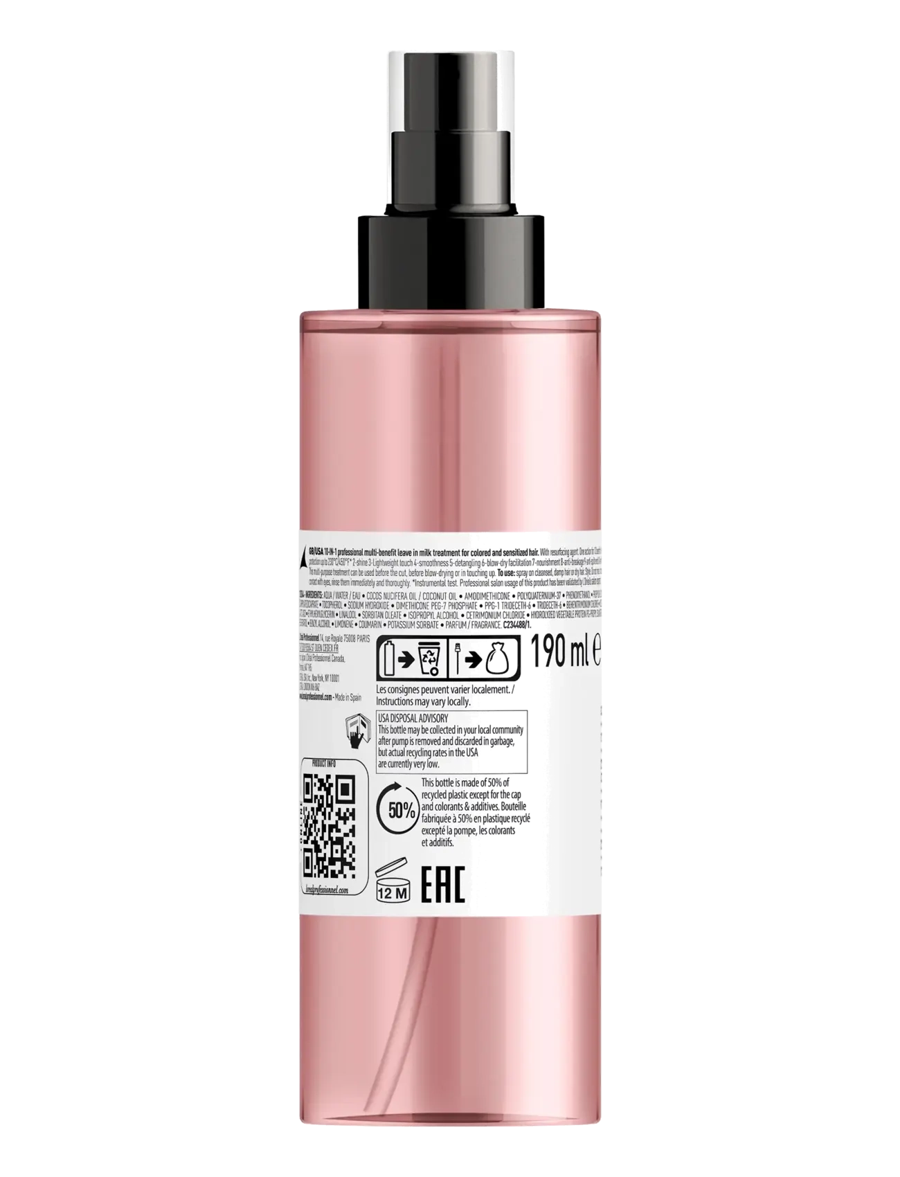 L'Oréal Professionnel - L'Oréal Professionnel Vitamino Color 10-In-1 Leave-In 190 ml - laveste priser - clear - 1