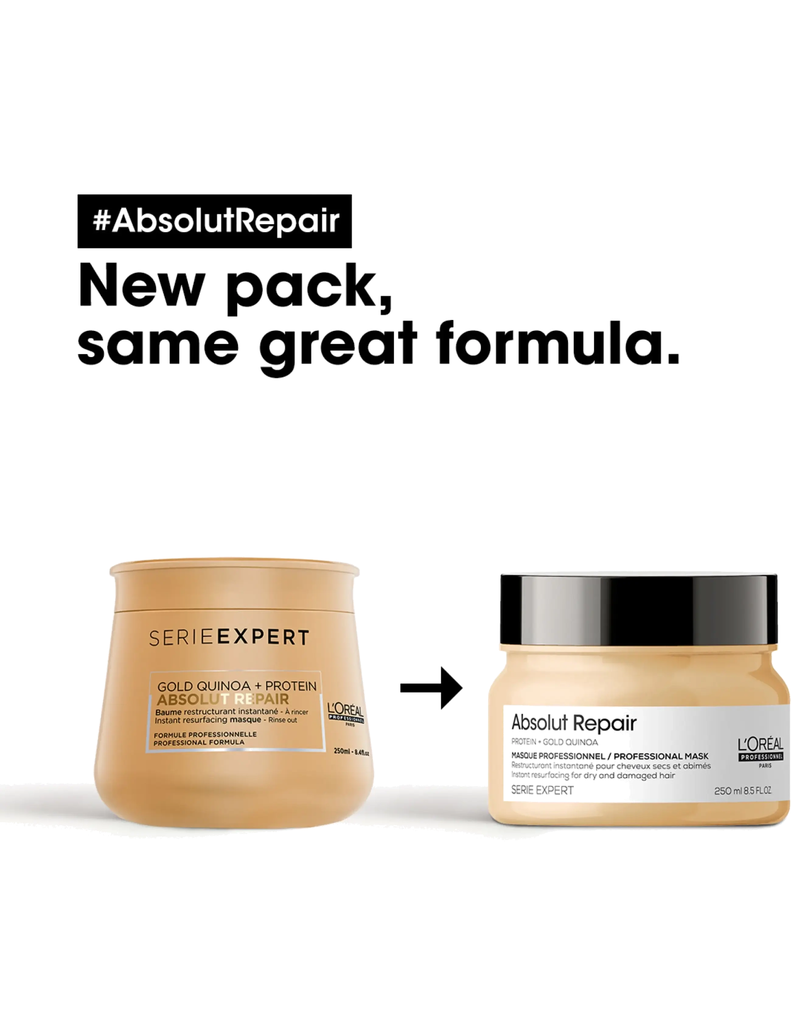 L'Oréal Professionnel - L'Oréal Professionnel Absolut Repair Masque Thick Hair 250ml - sommarens hårprodukter - clear - 1