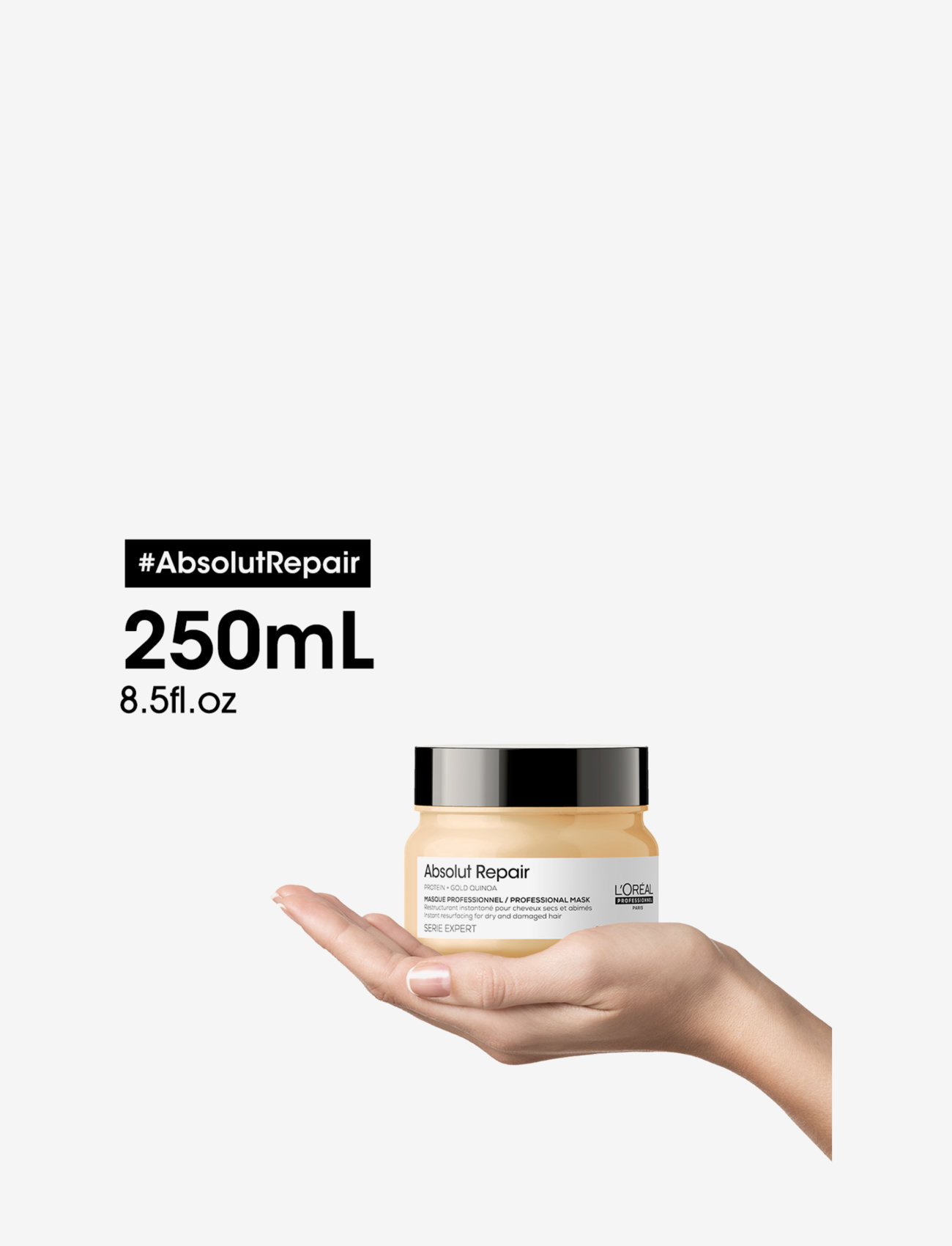 L'Oréal Professionnel - L'Oréal Professionnel Absolut Repair Masque Thick Hair 250ml - hár - clear - 2