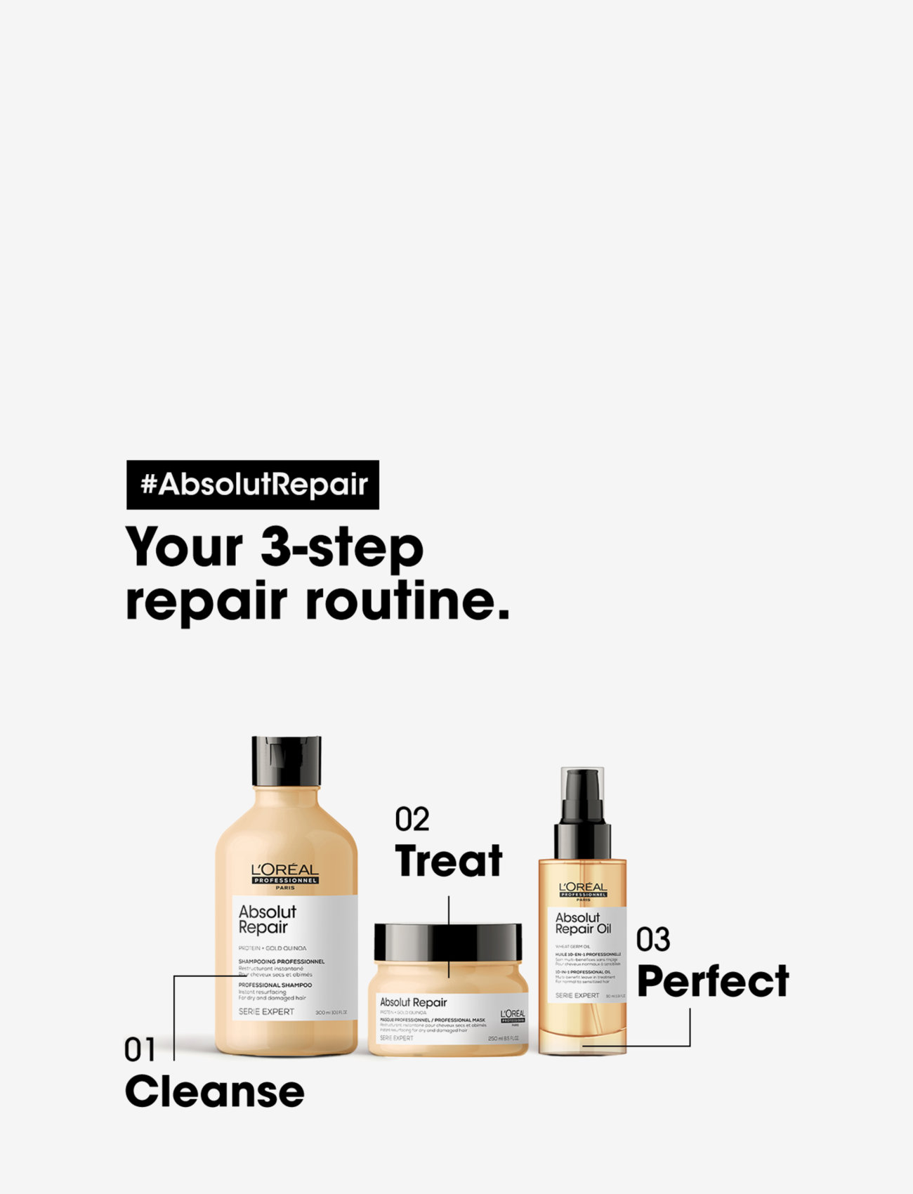 L'Oréal Professionnel - L'Oréal Professionnel Absolut Repair Masque Thick Hair 250ml - hár - clear - 3