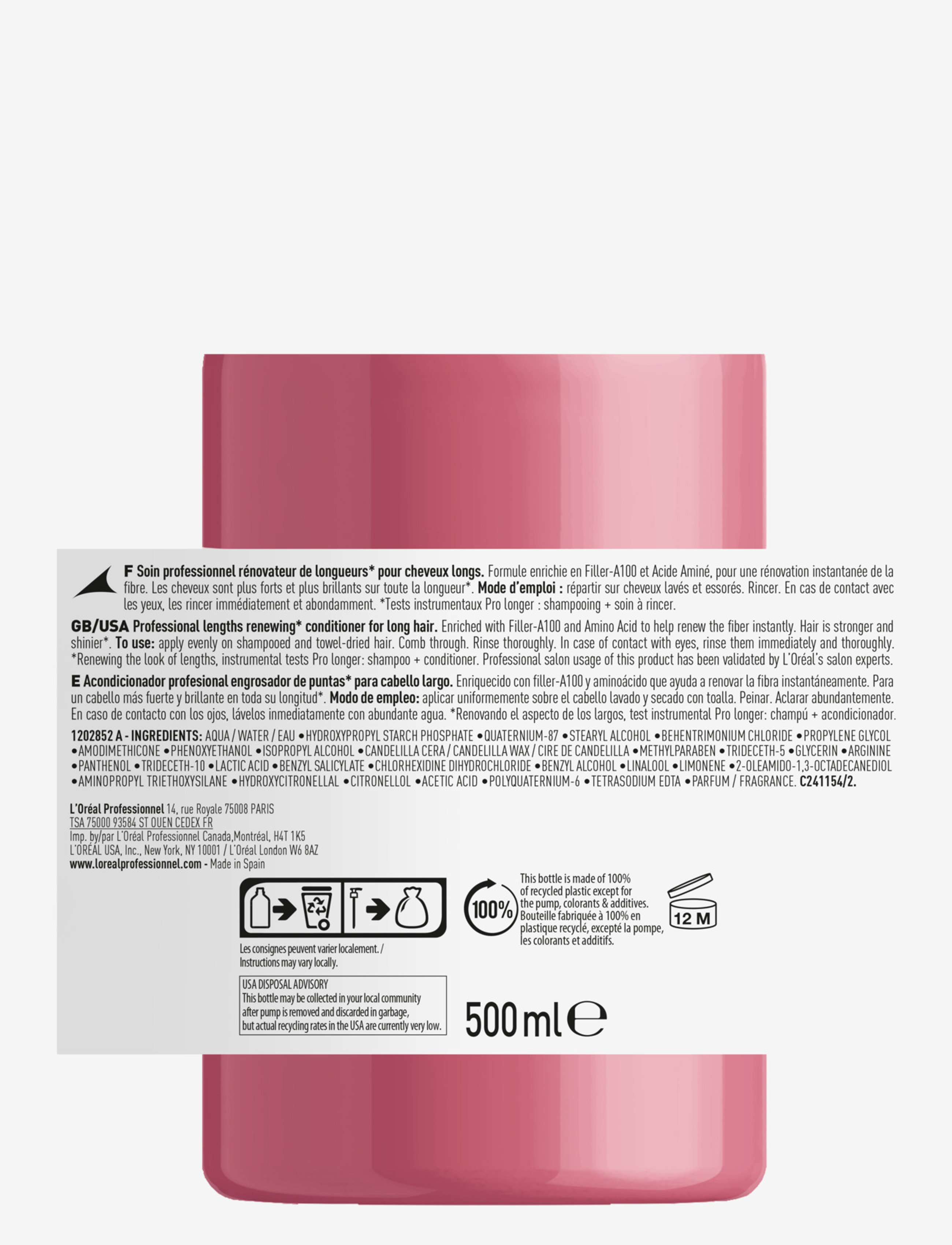 L'Oréal Professionnel - L'Oréal Professionnel Pro Longer Conditioner 500ml - balsam & conditioner - clear - 2