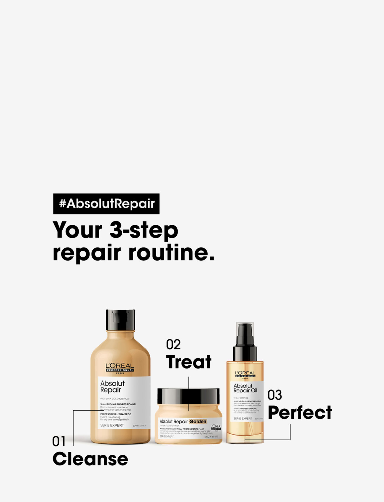 L'Oréal Professionnel - L'Oréal Professionnel Absolut Repair Masque Golden 250ml - hiusnaamiot - clear - 3