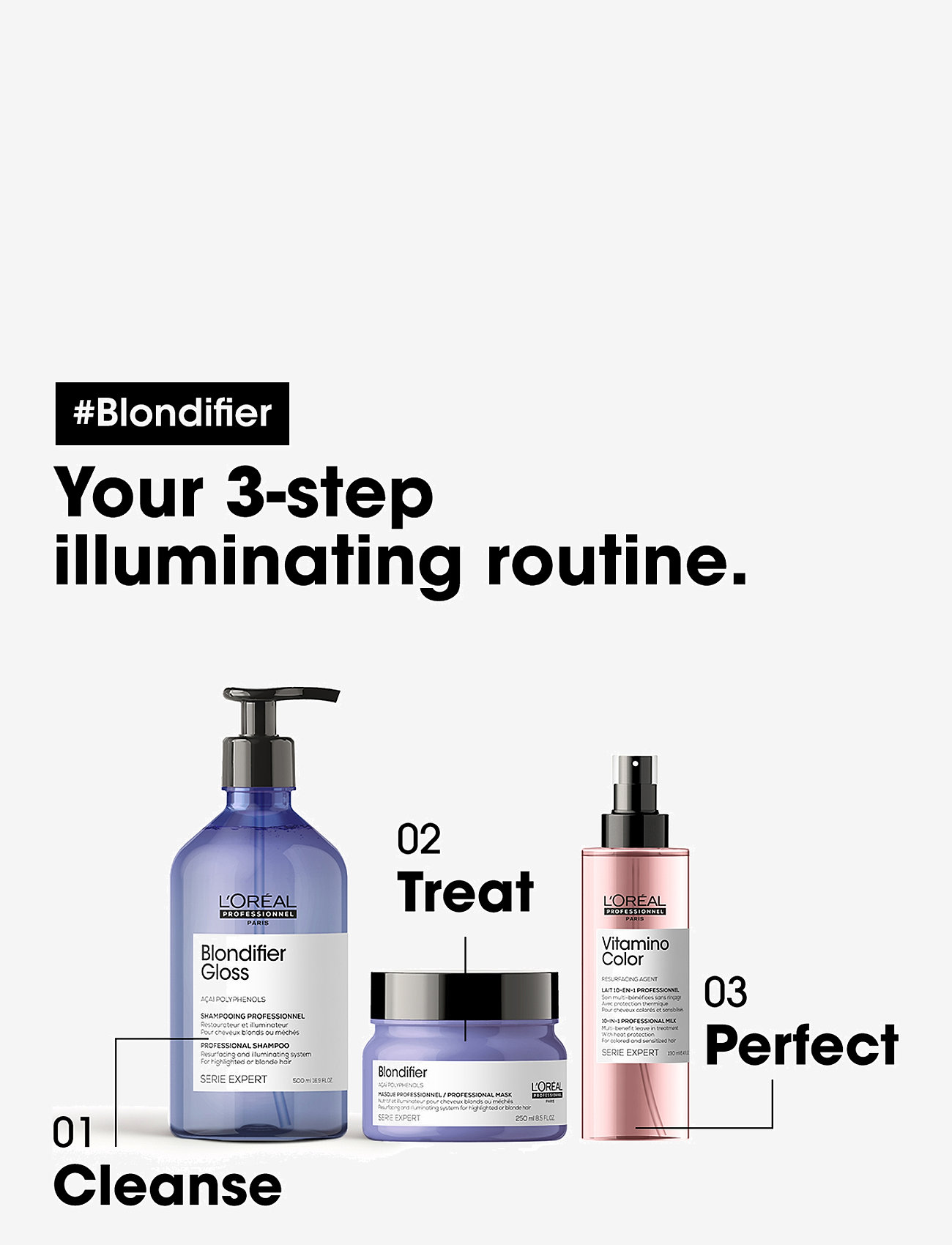 L'Oréal Professionnel - L'Oréal Professionnel Blondifier Gloss Shampoo 500ml - sølvsjampo - no colour - 2