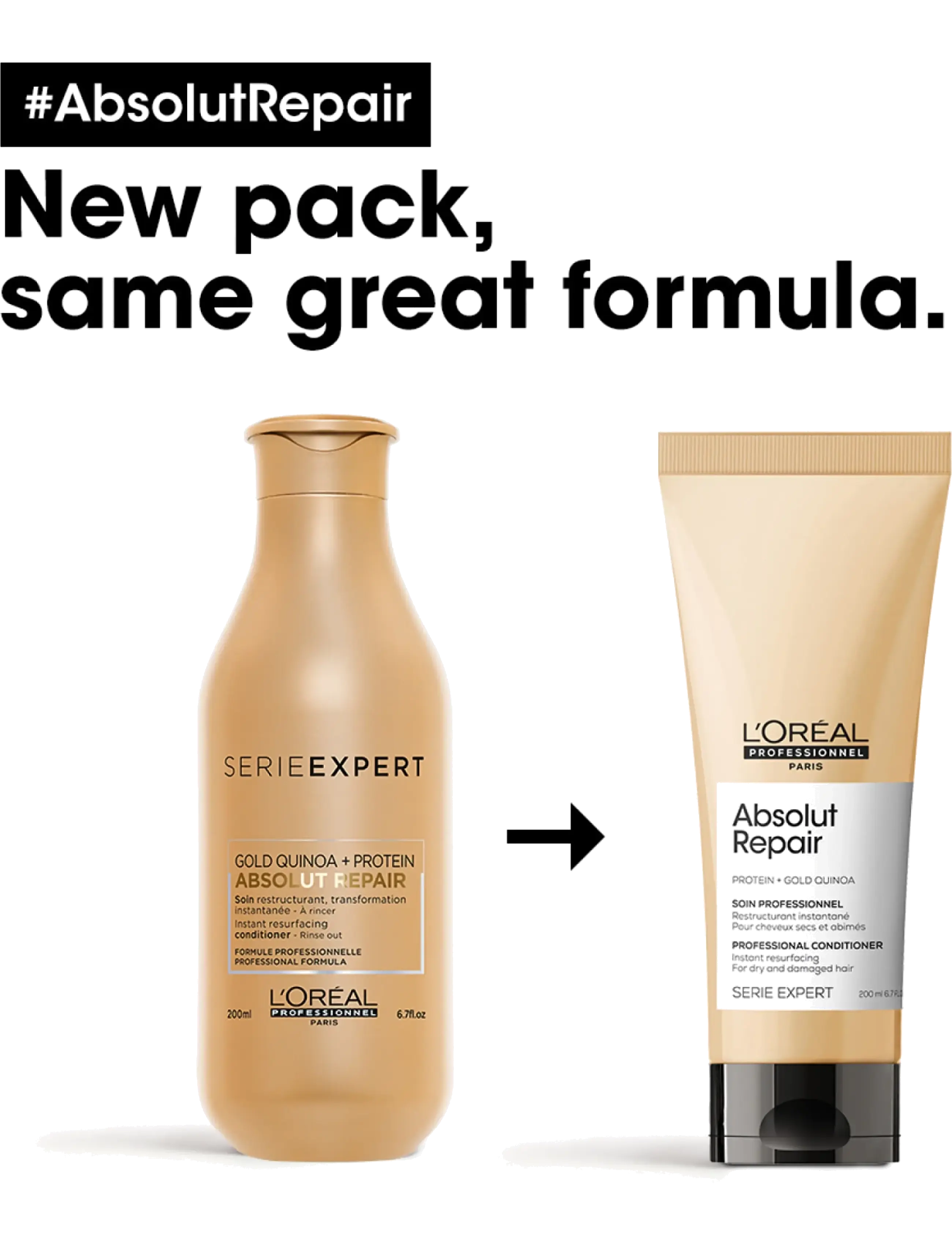 L'Oréal Professionnel - L'Oréal Professionnel Absolut Repair Gold Conditioner 200ml - balsam - clear - 1