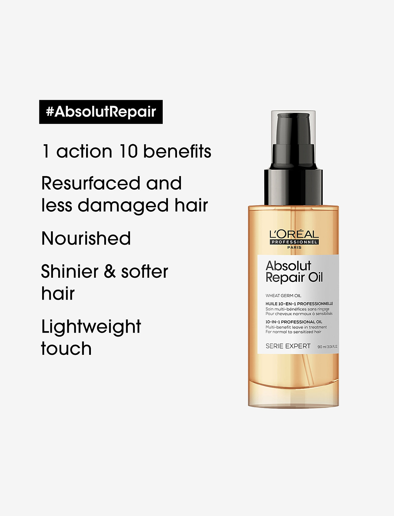 L'Oréal Professionnel - L'Oréal Professionnel Absolute Repair 10-in-1 Professionnel Oil 90ml - hair oil - clear - 3