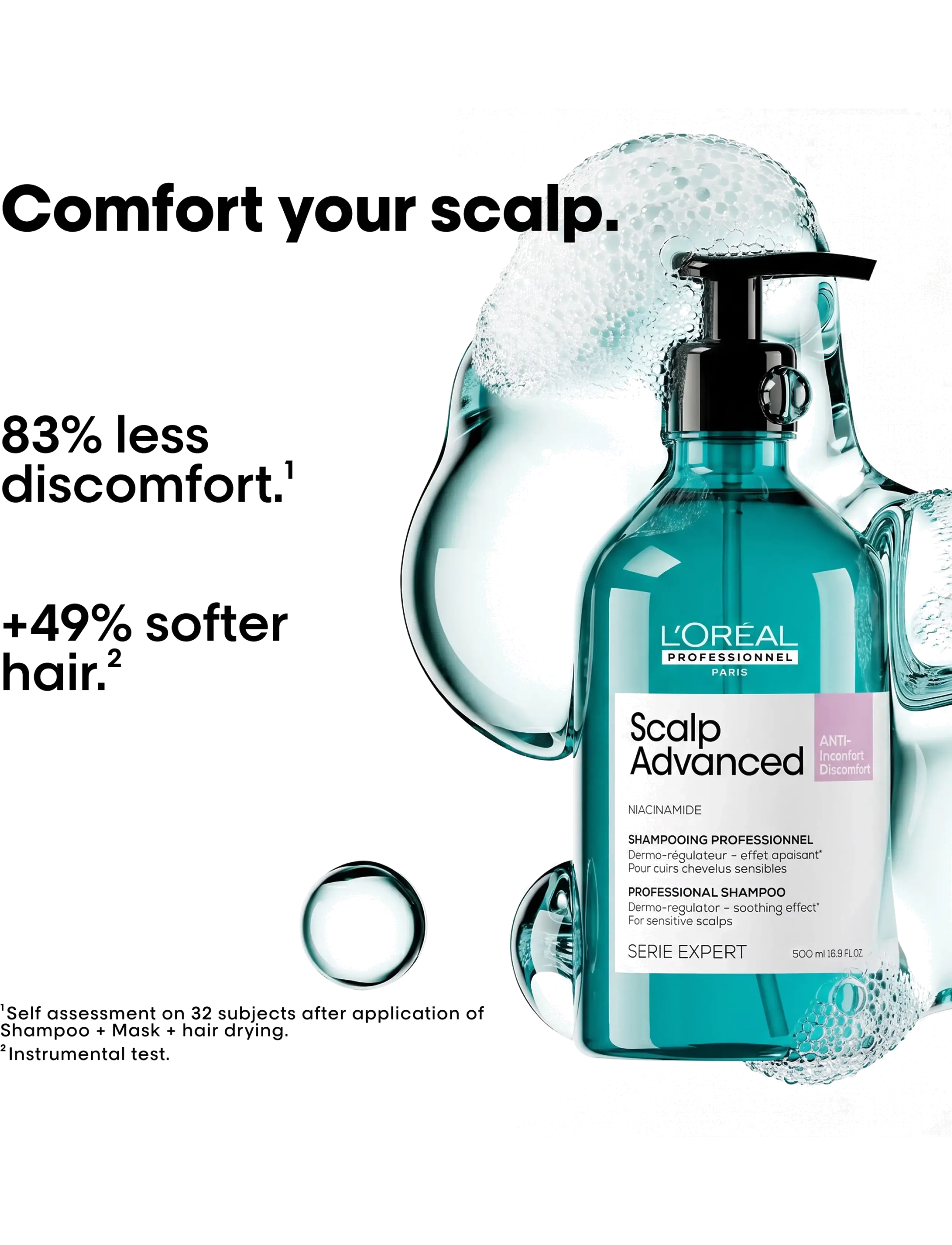 L'Oréal Professionnel - L'Oréal Professionnel Scalp Advanced Anti-Discomfort Shampoo 500ml - shampoo - no colour - 1