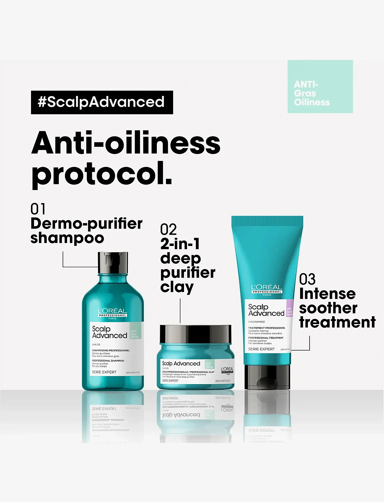 L'Oréal Professionnel - L'Oréal Professionnel Scalp Advanced Anti-Oiliness 2-in-1 Deep Purifier Clay 250ml - no colour - 1