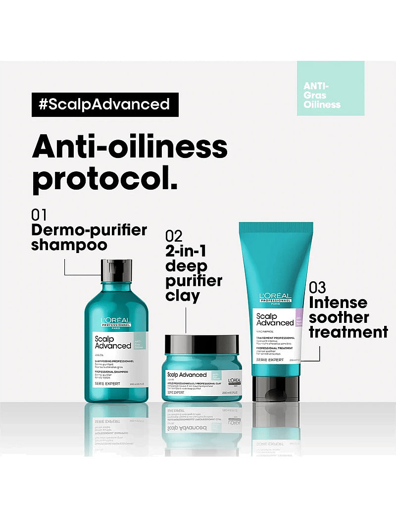 L'Oréal Professionnel - L'Oréal Professionnel Scalp Advanced Anti-Oiliness 2-in-1 Deep Purifier Clay 250ml - no colour - 1