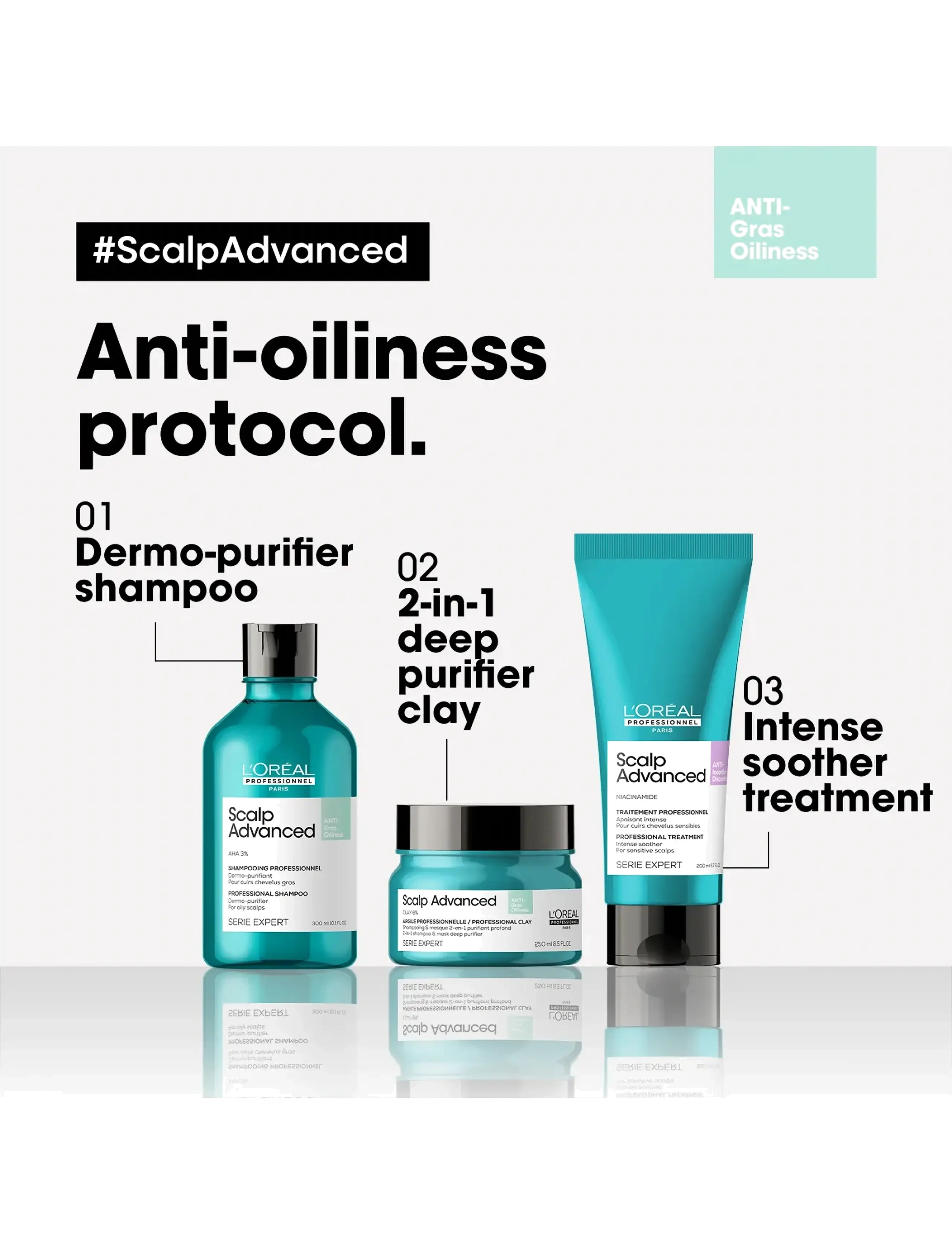 L'Oréal Professionnel - L'Oréal Professionnel Scalp Advanced Anti-Oiliness 2-in-1 Deep Purifier Clay 250ml - no colour - 1
