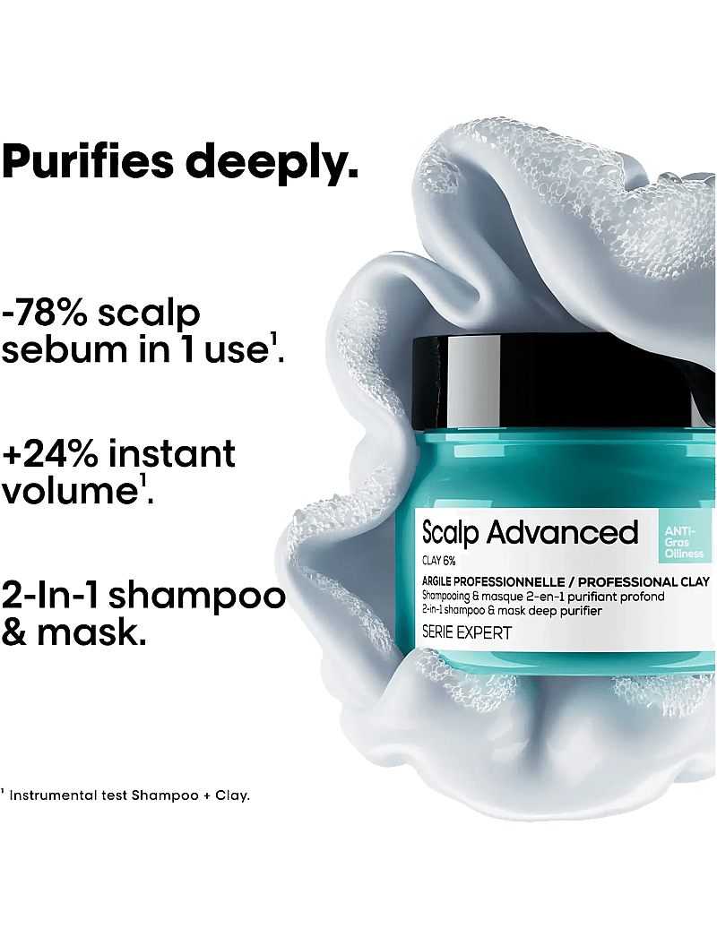 L'Oréal Professionnel - L'Oréal Professionnel Scalp Advanced Anti-Oiliness 2-in-1 Deep Purifier Clay 250ml - no colour - 2