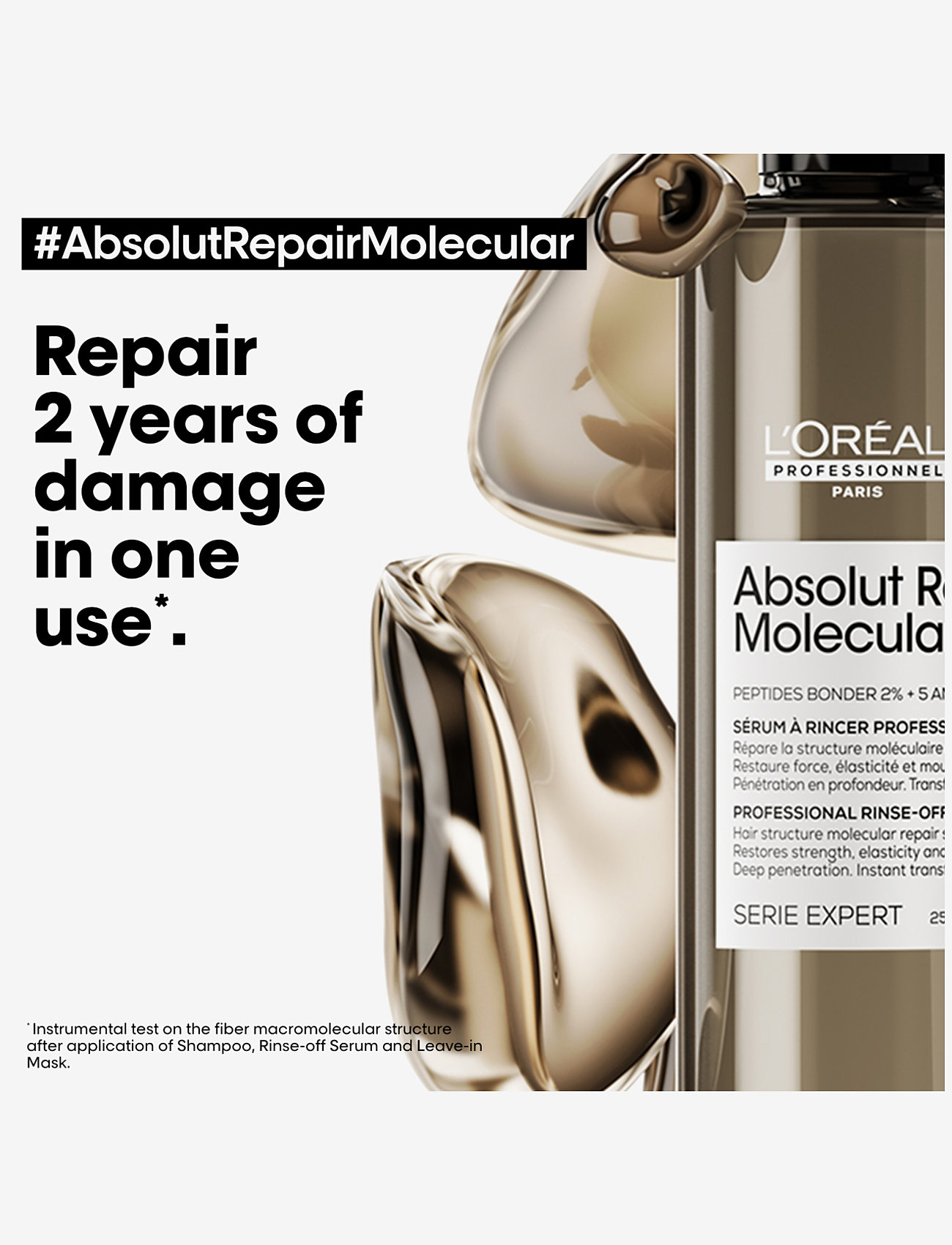 L'Oréal Professionnel - L'Oréal Professionnel Absolut Repair Molecular Leave-in Mask 100ml - hårinpackning - clear - 3