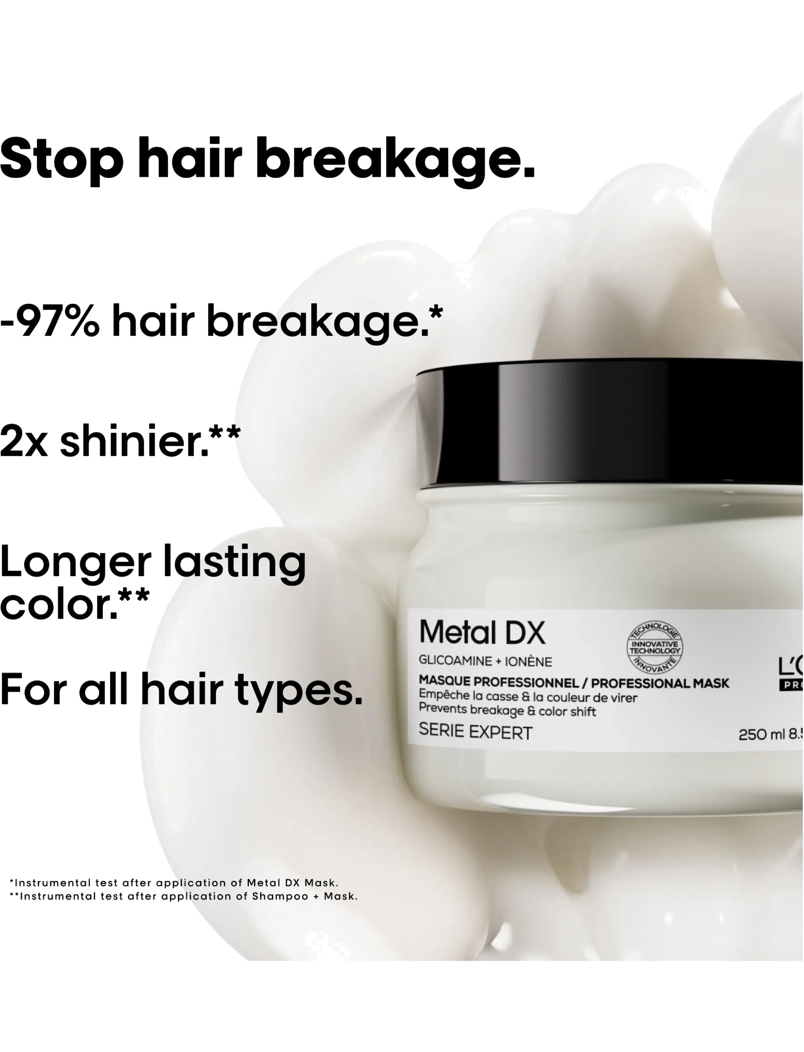 L'Oréal Professionnel - L'Oréal Professionnel Metal DX Hair Mask 150 ml - hårkur - clear - 1