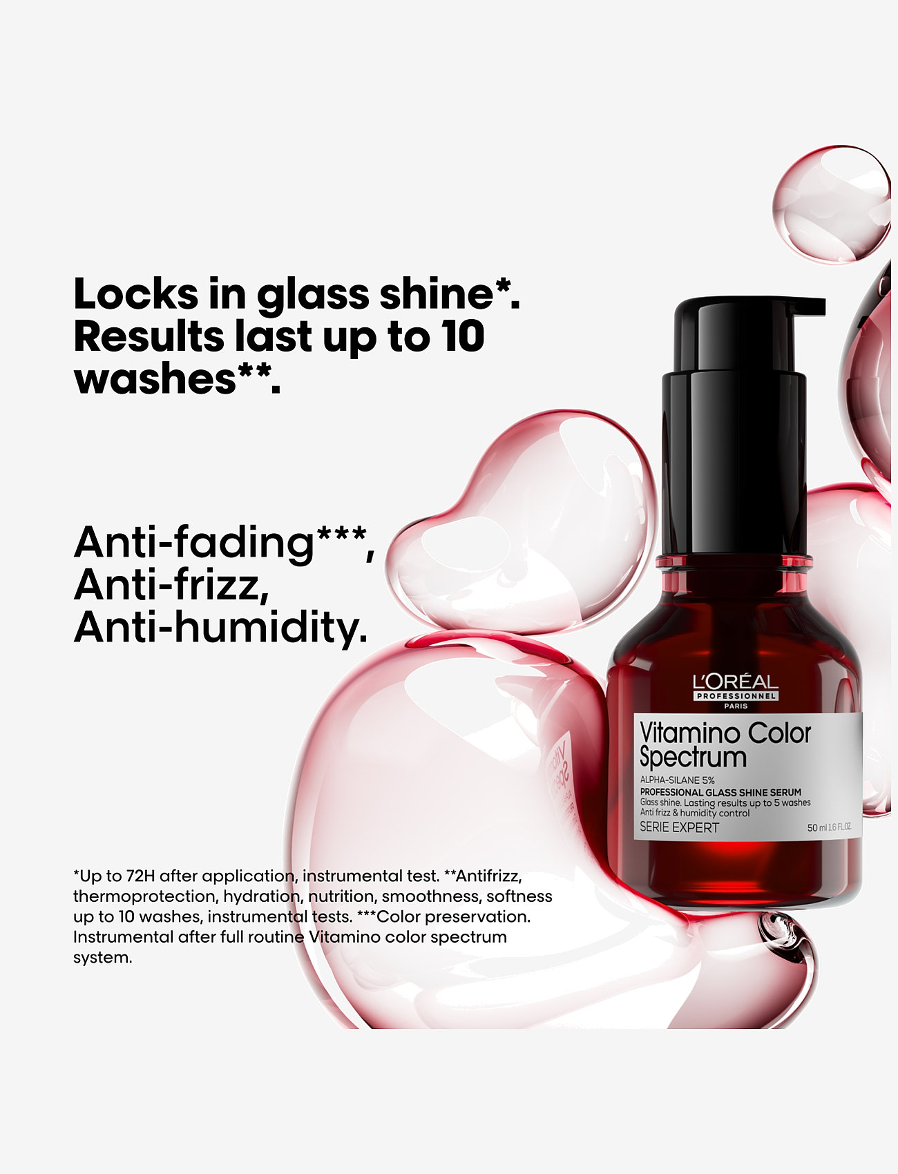 L'Oréal Professionnel - L'Oréal Professionnel Vitamino Color Spectrum Glass Shine Serum 50ml - hår - clear - 1