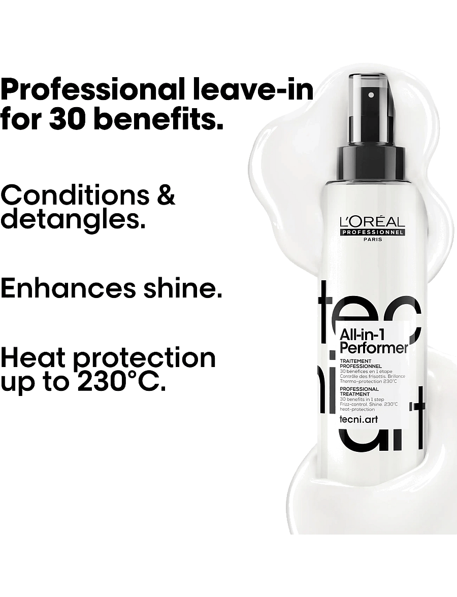 L'Oréal Professionnel - L'Oréal Professionnel Tecni.art All-in-1 Performer Styling Treatment 190 ml - glansúði - clear - 1