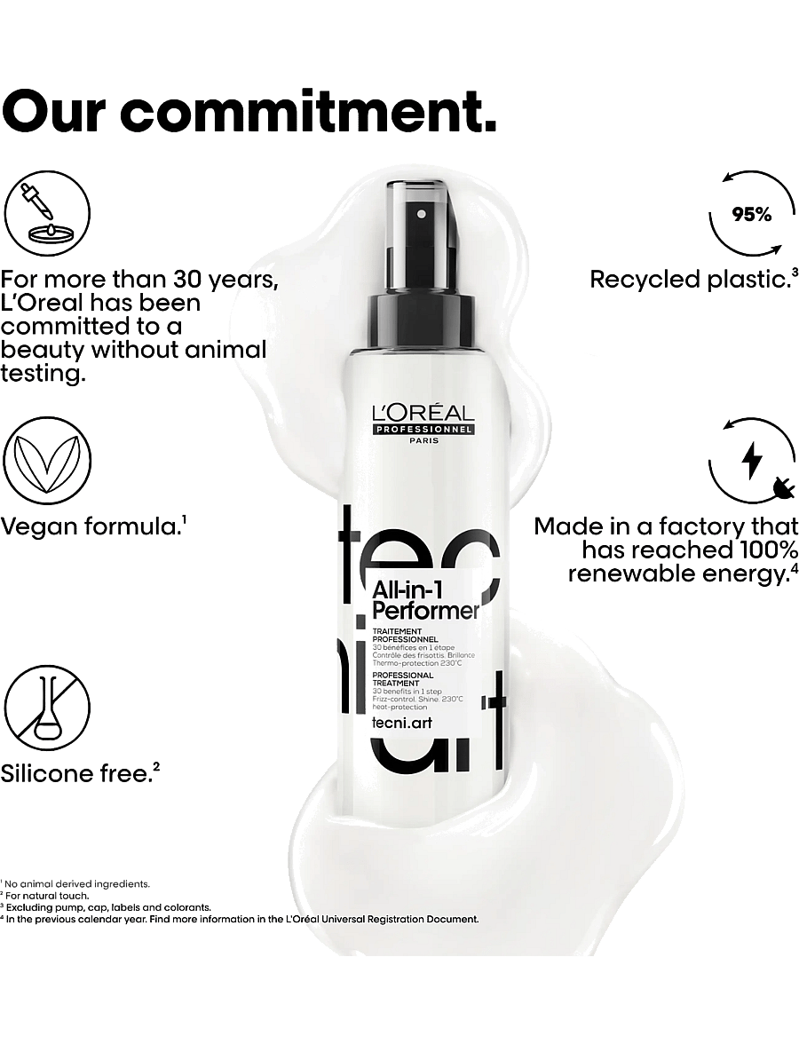 L'Oréal Professionnel - L'Oréal Professionnel Tecni.art All-in-1 Performer Styling Treatment 190 ml - glansúði - clear - 3