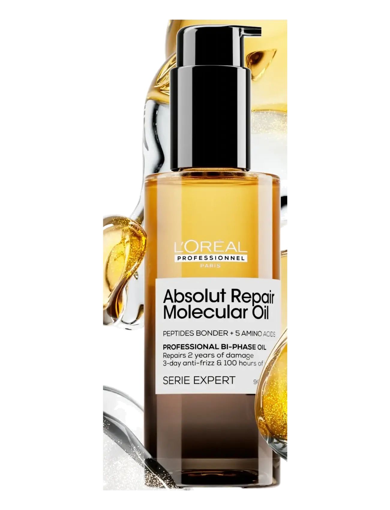 L'Oréal Professionnel - L'Oréal Professionnel Absolut Repair Molecular Bi-phase Oil 90 ml - hårolier - clear - 1
