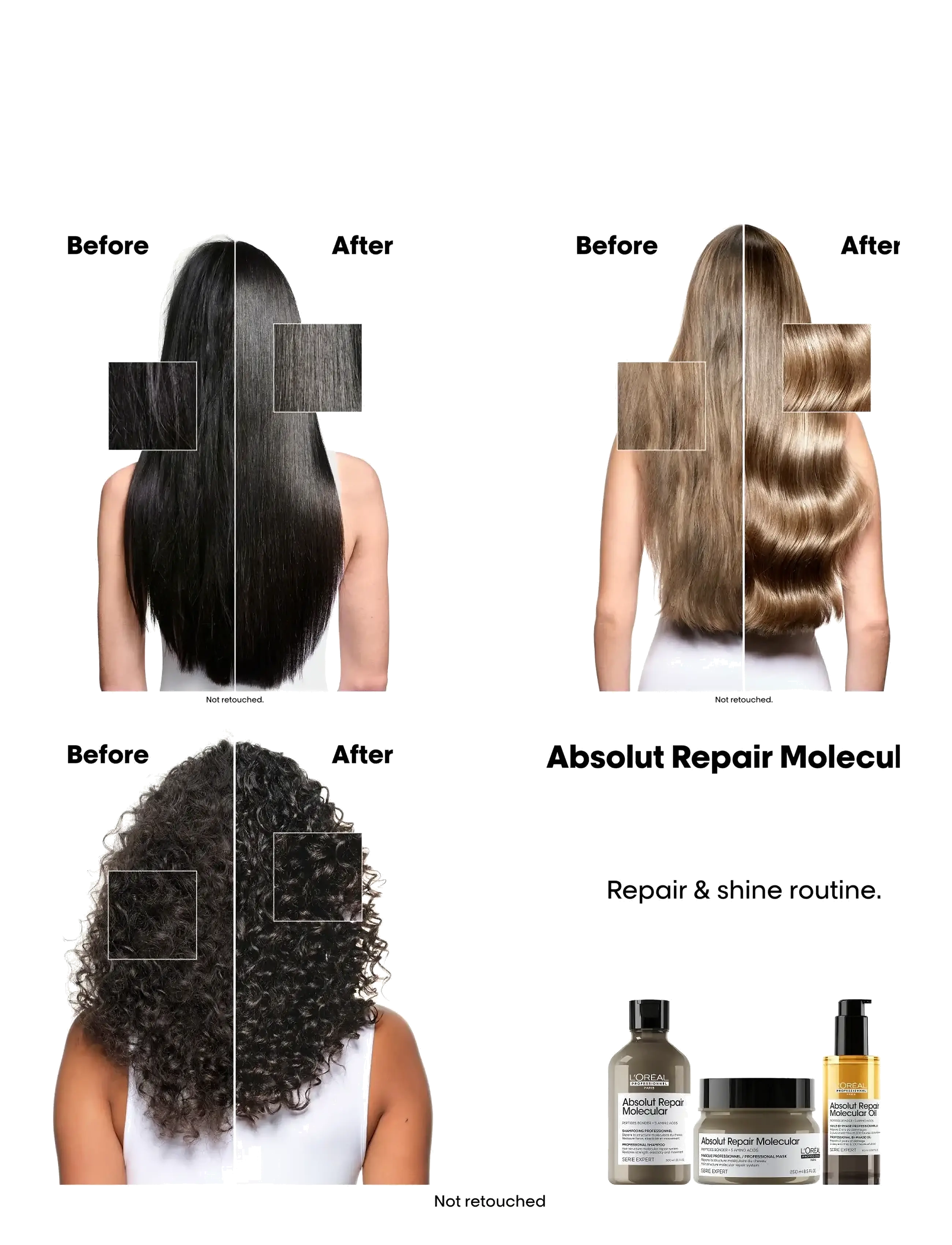 L'Oréal Professionnel - L'Oréal Professionnel Absolut Repair Molecular Bi-phase Oil 90 ml - hårolier - clear - 2