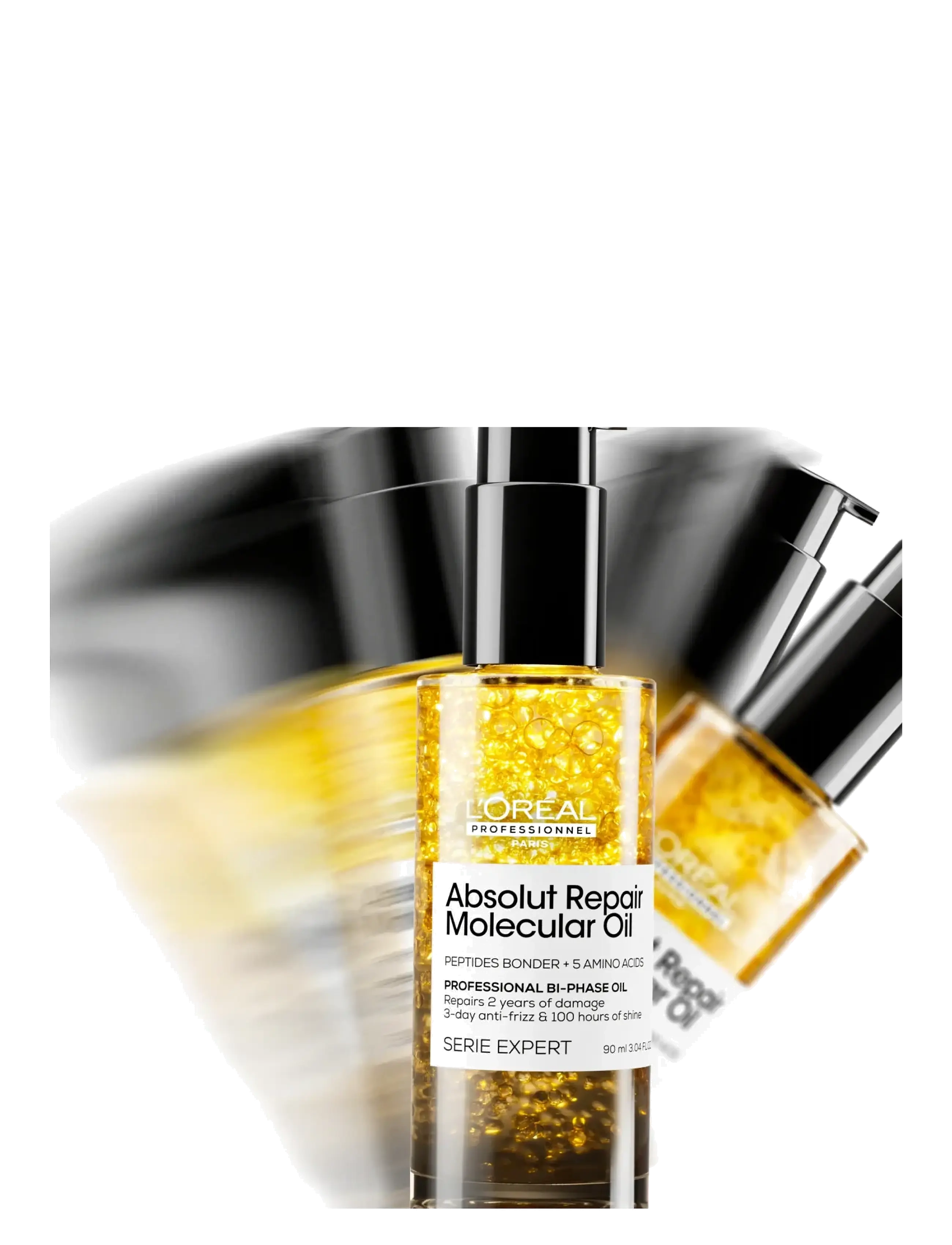 L'Oréal Professionnel - L'Oréal Professionnel Absolut Repair Molecular Bi-phase Oil 90 ml - hårolier - clear - 3