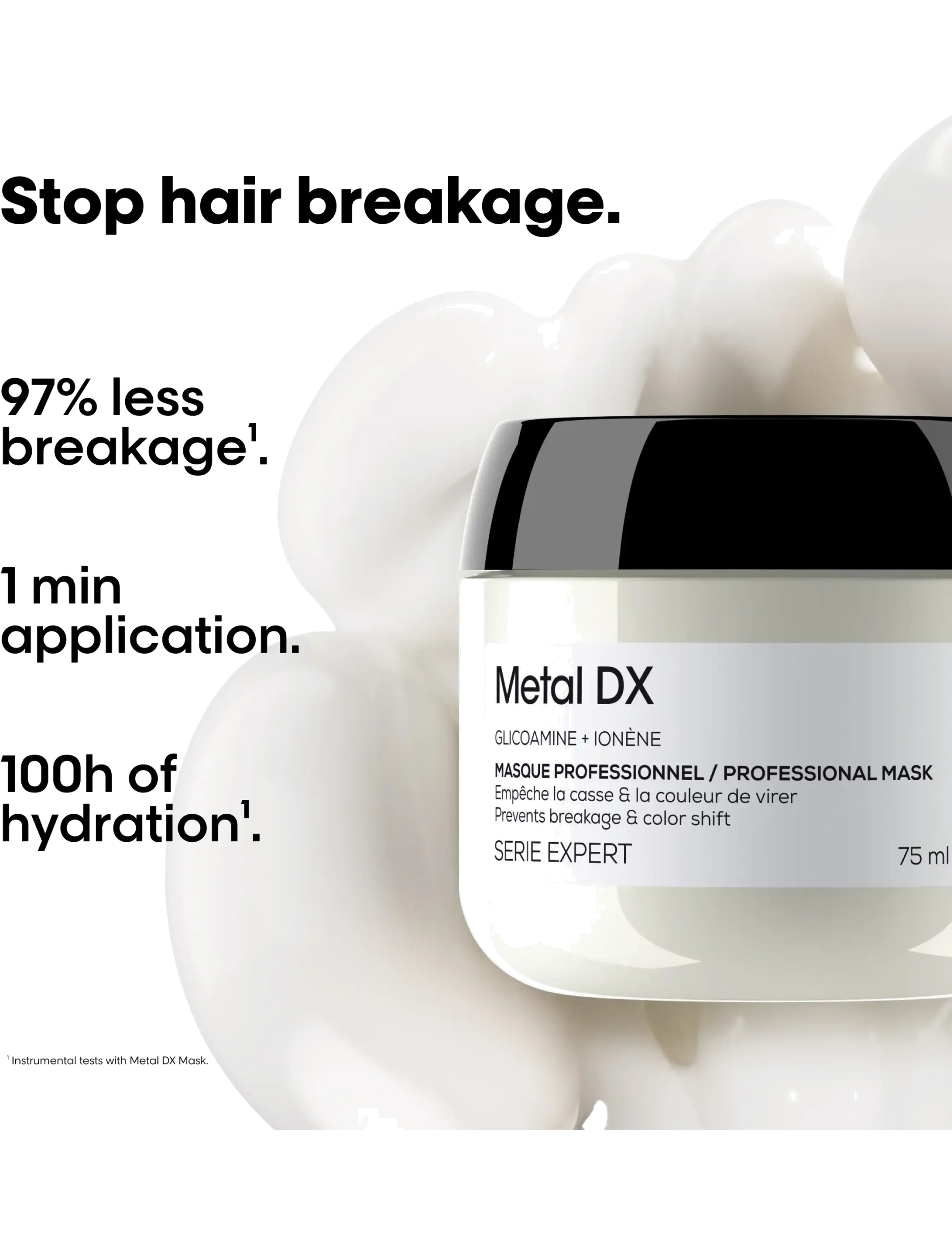 L'Oréal Professionnel - L'Oréal Professionnel Metal DX Hair Mask 75 ml - hårmasker - clear - 3