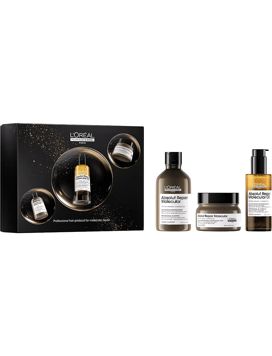 L'Oréal Professionnel - L'Oréal Professionnel Absolut Repair Molecular Gift Set Trio - til ham - clear - 0