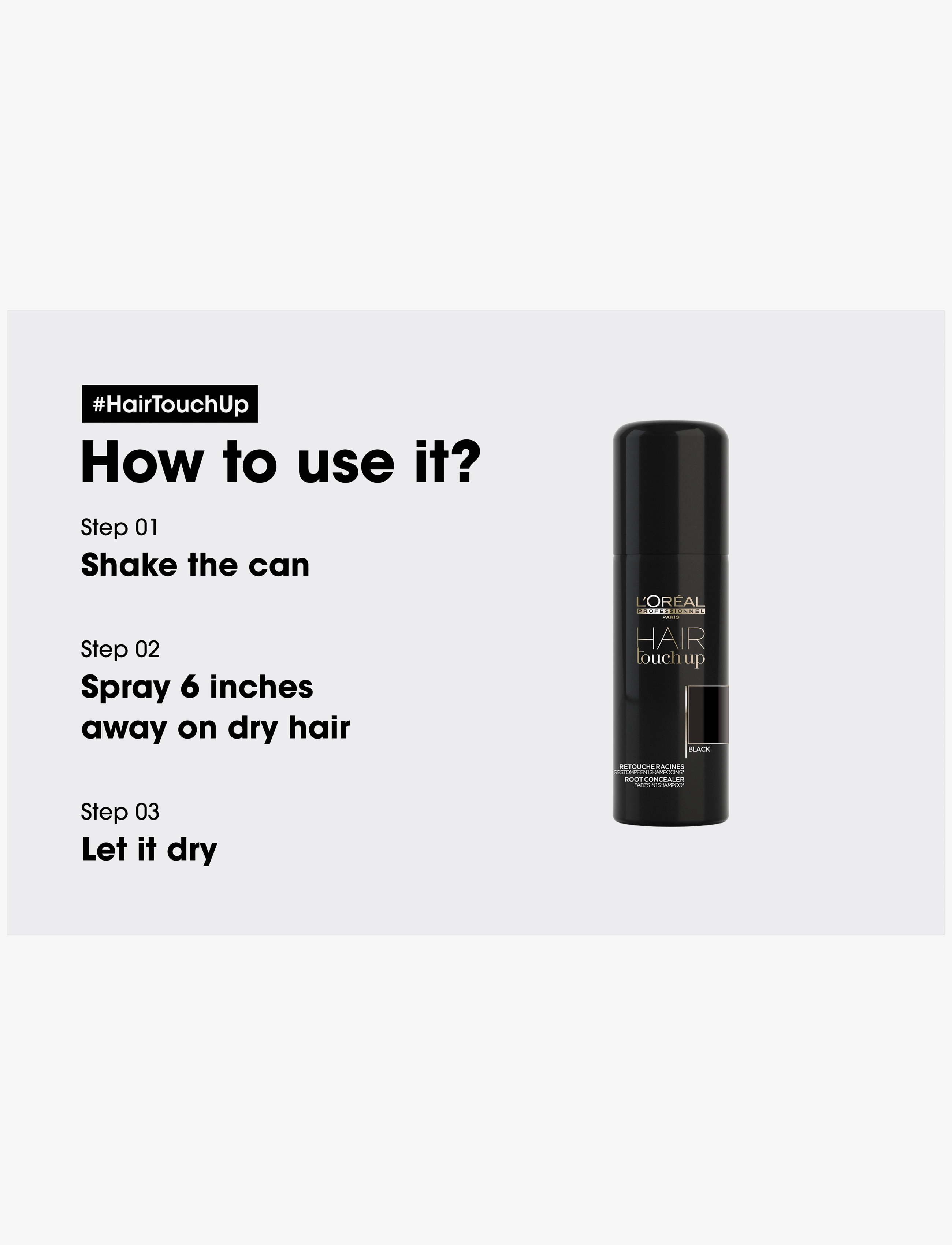L'Oréal Professionnel - L'Oréal Professionnel Hair Touch Up Black - hiuslakat - clear - 2