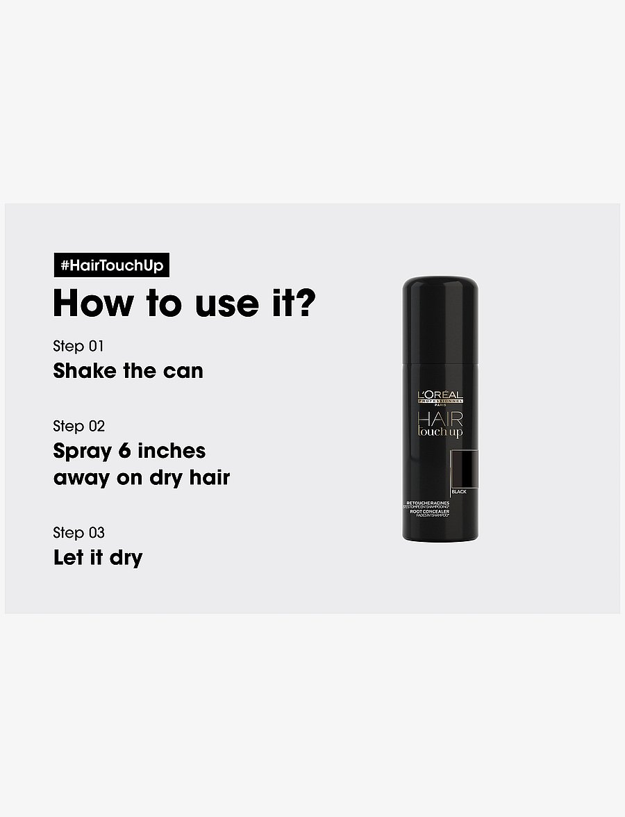 L'Oréal Professionnel - L'Oréal Professionnel Hair Touch Up Black - hårspray - clear - 2