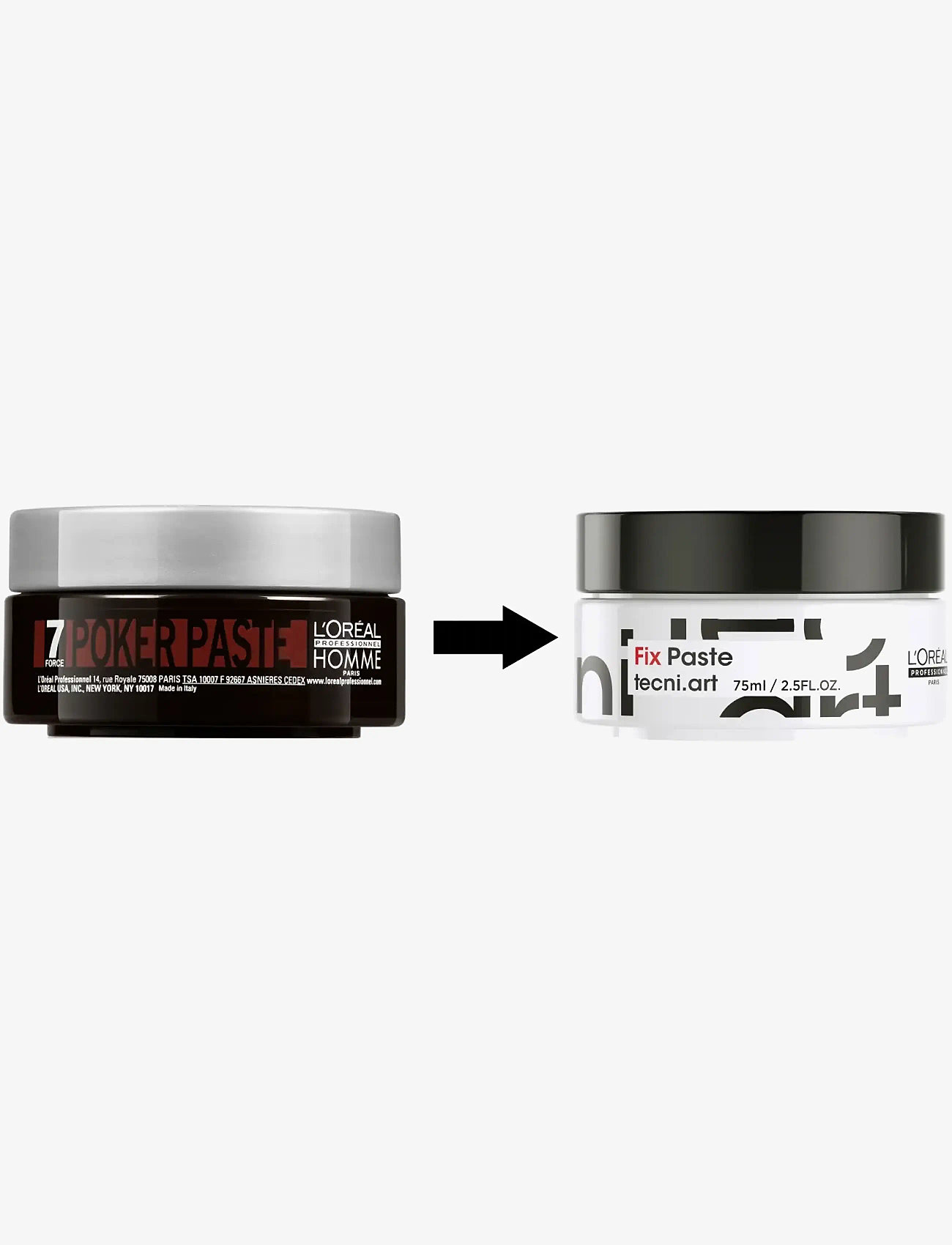 L'Oréal Professionnel - Homme Poker Styling Paste 7 - paste - clear - 1