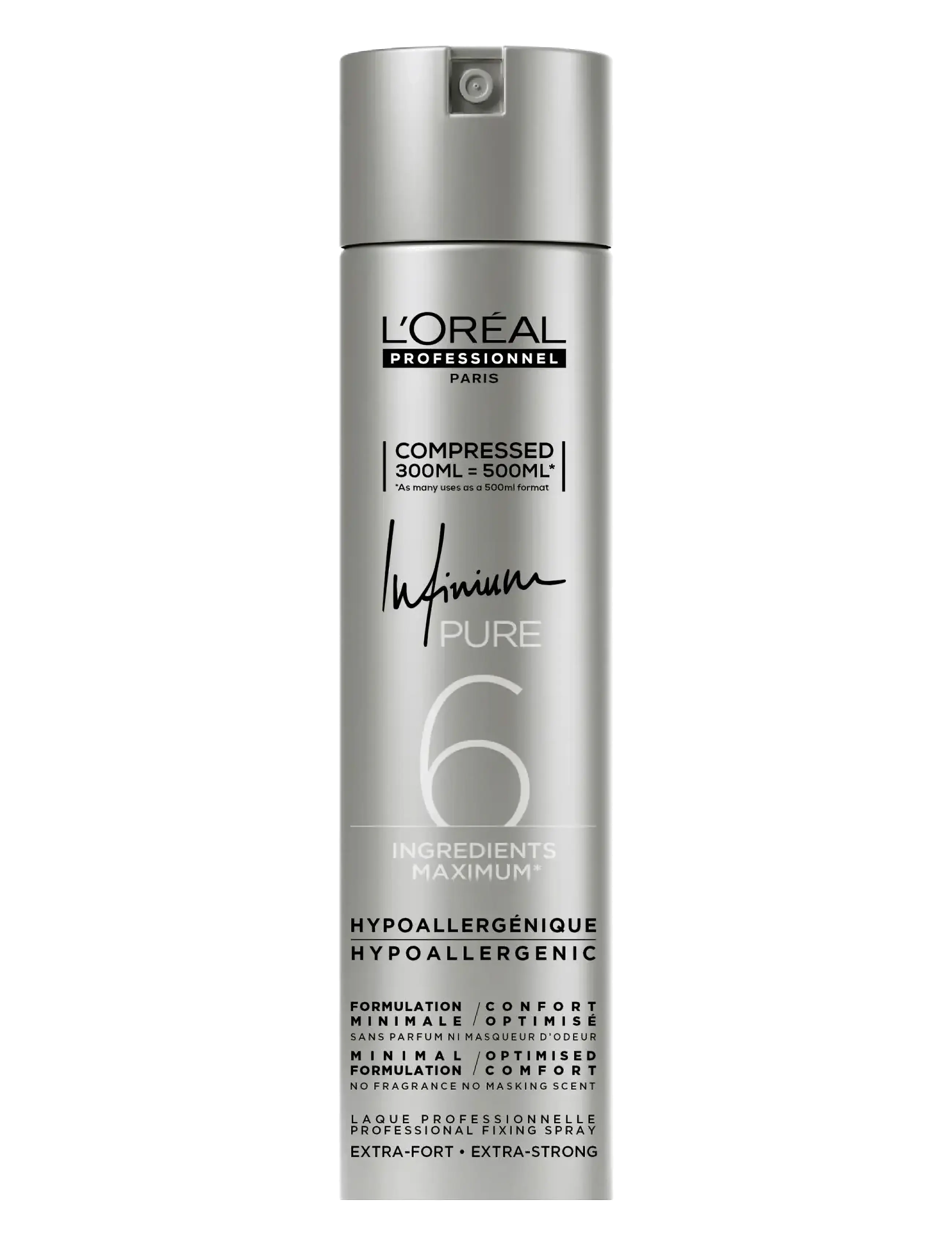 L'Oréal Professionnel Infinium Xtra Strong No Perf, Hårspray & Foam, Nude, Str: 300ML