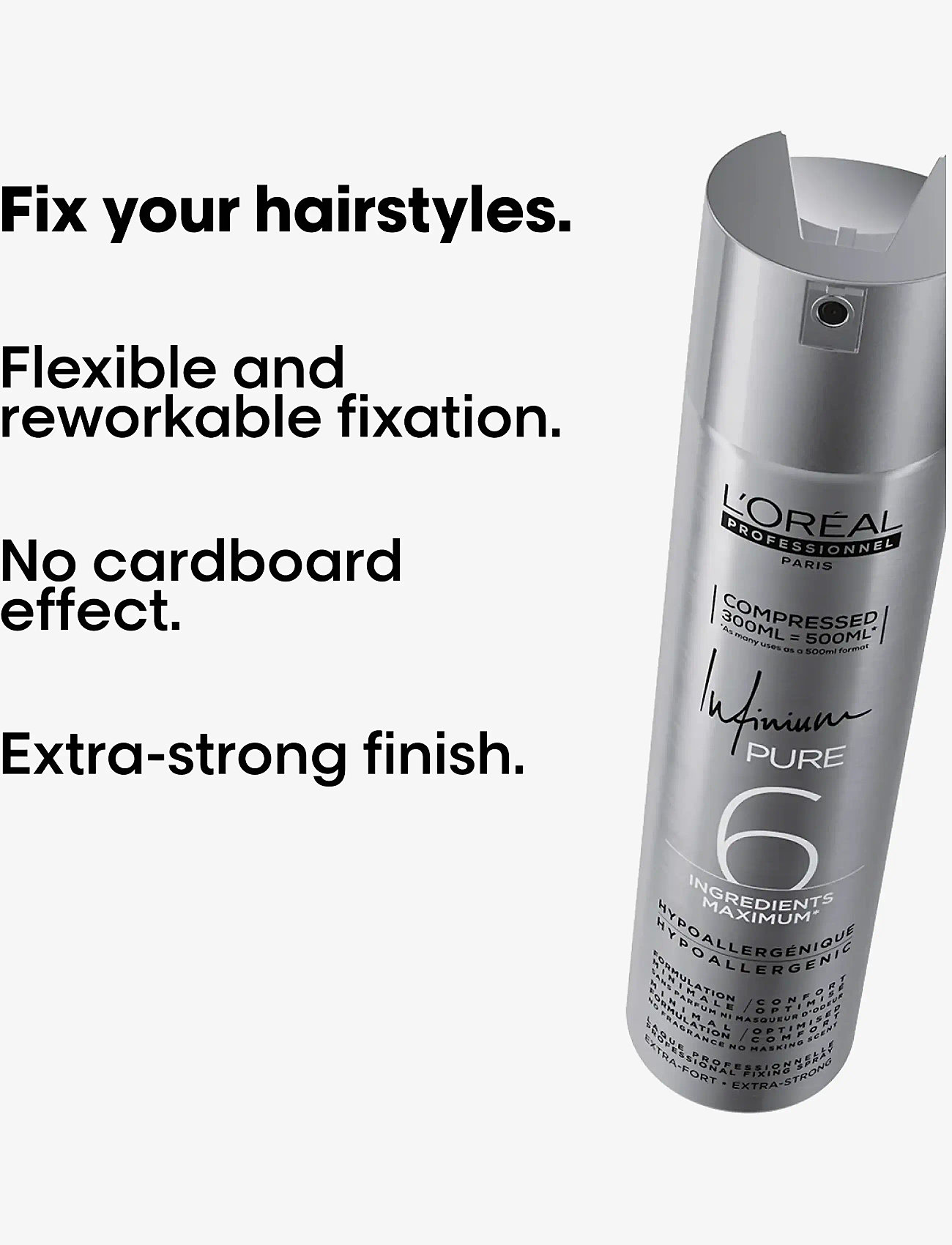 L'Oréal Professionnel - L'Oréal Professionnel Infinium Xtra Strong No Perf - hairsprays - clear - 2