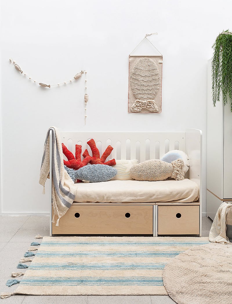 Lorena Canals - Knitted blanket Stripes Natural-Grey - tekid - beige - 0