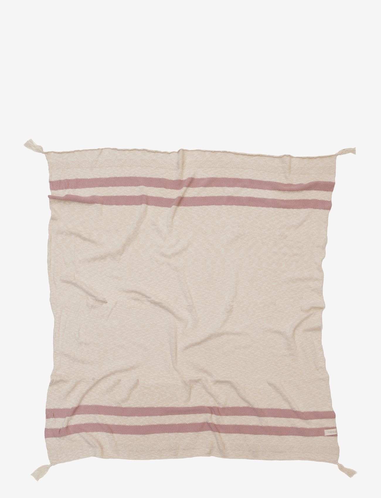 Lorena Canals - Knitted blanket Stripes - Natural / Vintage Nude - dekens - beige - 0