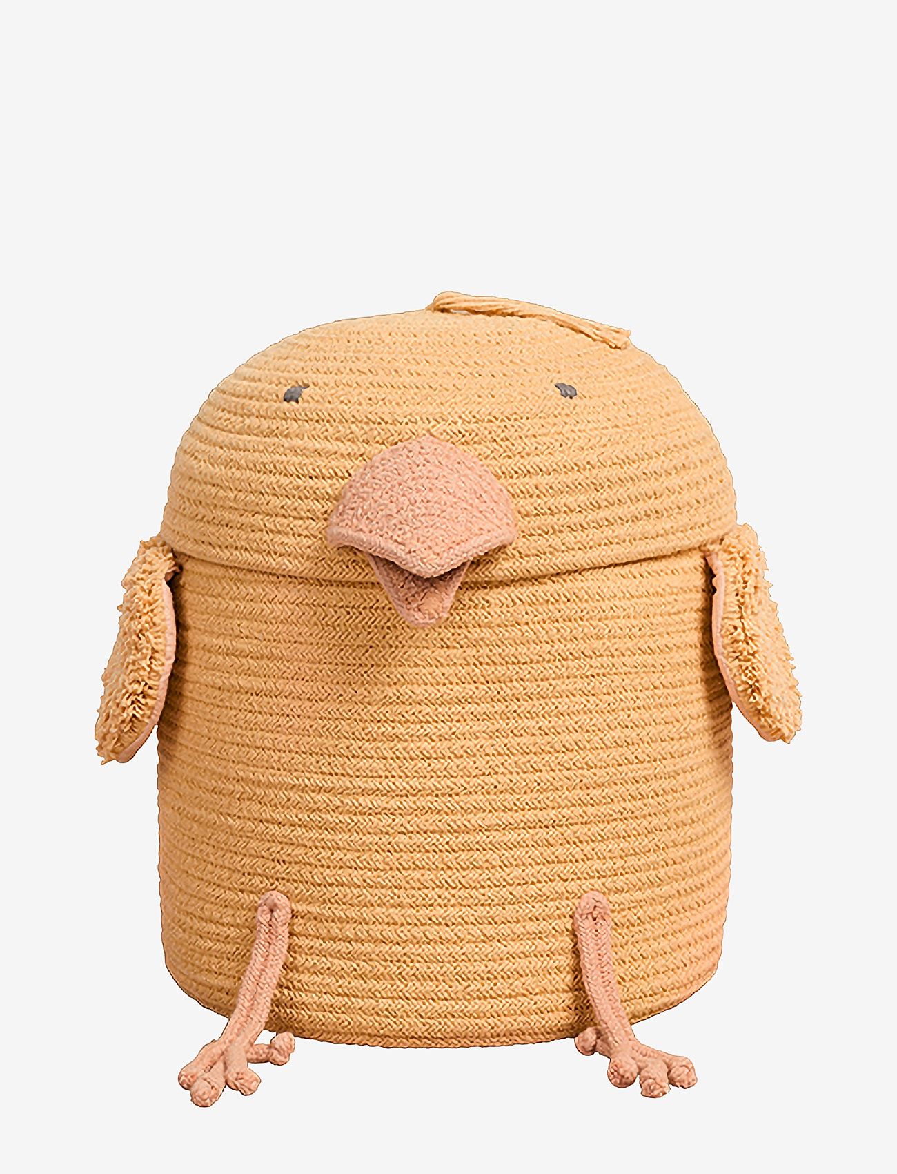 Lorena Canals - Basket Charlie the Chicken - storage baskets - golden, rose, dark grey - 0