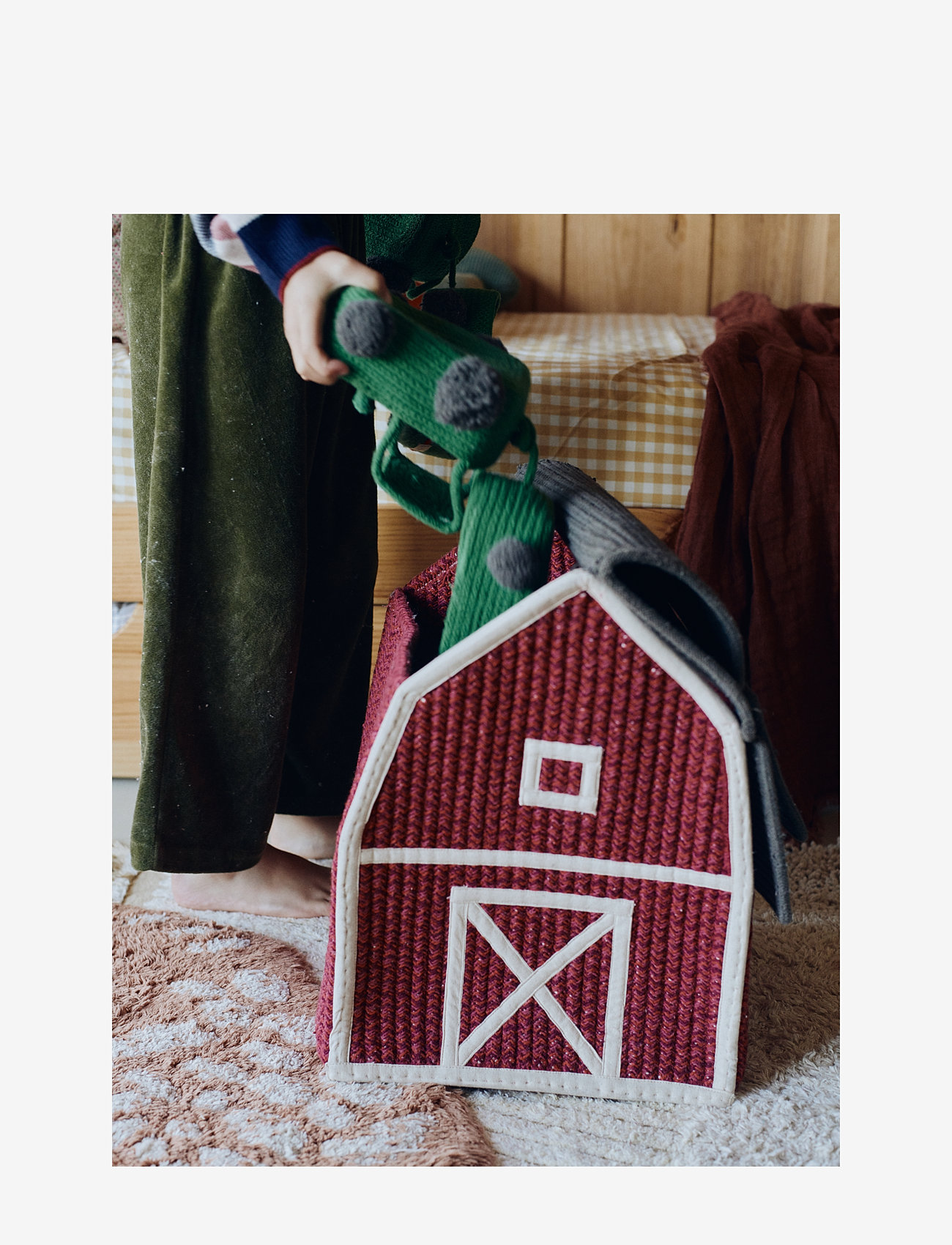 Lorena Canals - Basket Farm House - förvaringskorgar - red, burgundy, aubergine, dark grey, natural - 3