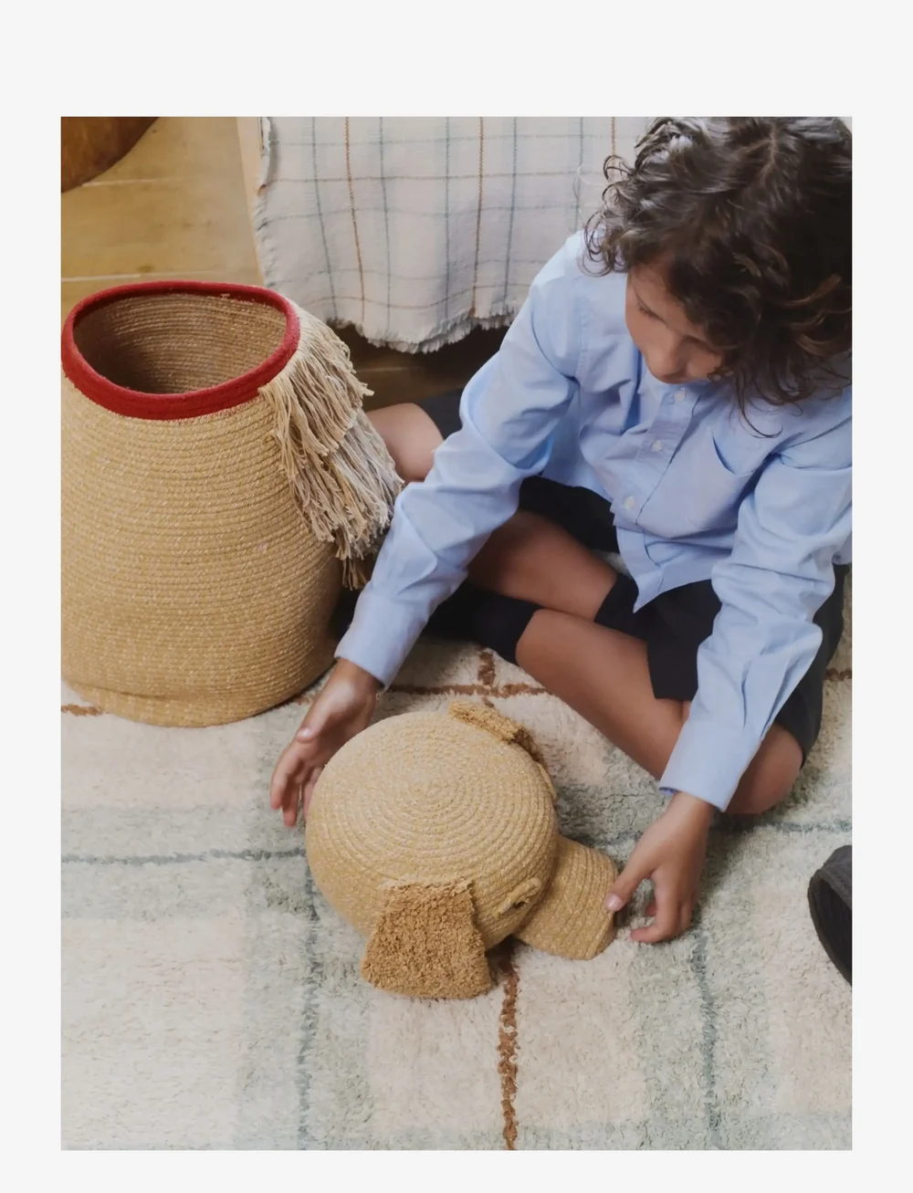 Lorena Canals - Basket Luna - opbevaringskurve - natural, plain beige, honey, dark honey, vanilla, tanzine, light honey, gold, red, honey, vintage nu - 2