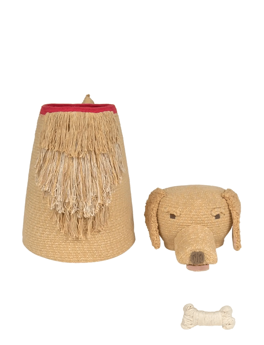 Lorena Canals - Basket Luna - laikymo krepšiai - natural, plain beige, honey, dark honey, vanilla, tanzine, light honey, gold, red, honey, vintage nu - 3