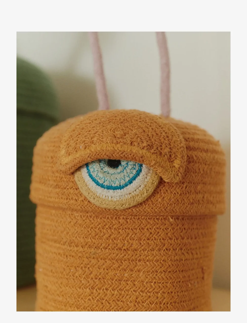 Lorena Canals - Basket Alien Ploot - opbevaringskurve - orange, aqua, honey, ivory, malwa, black, turqouish - 1