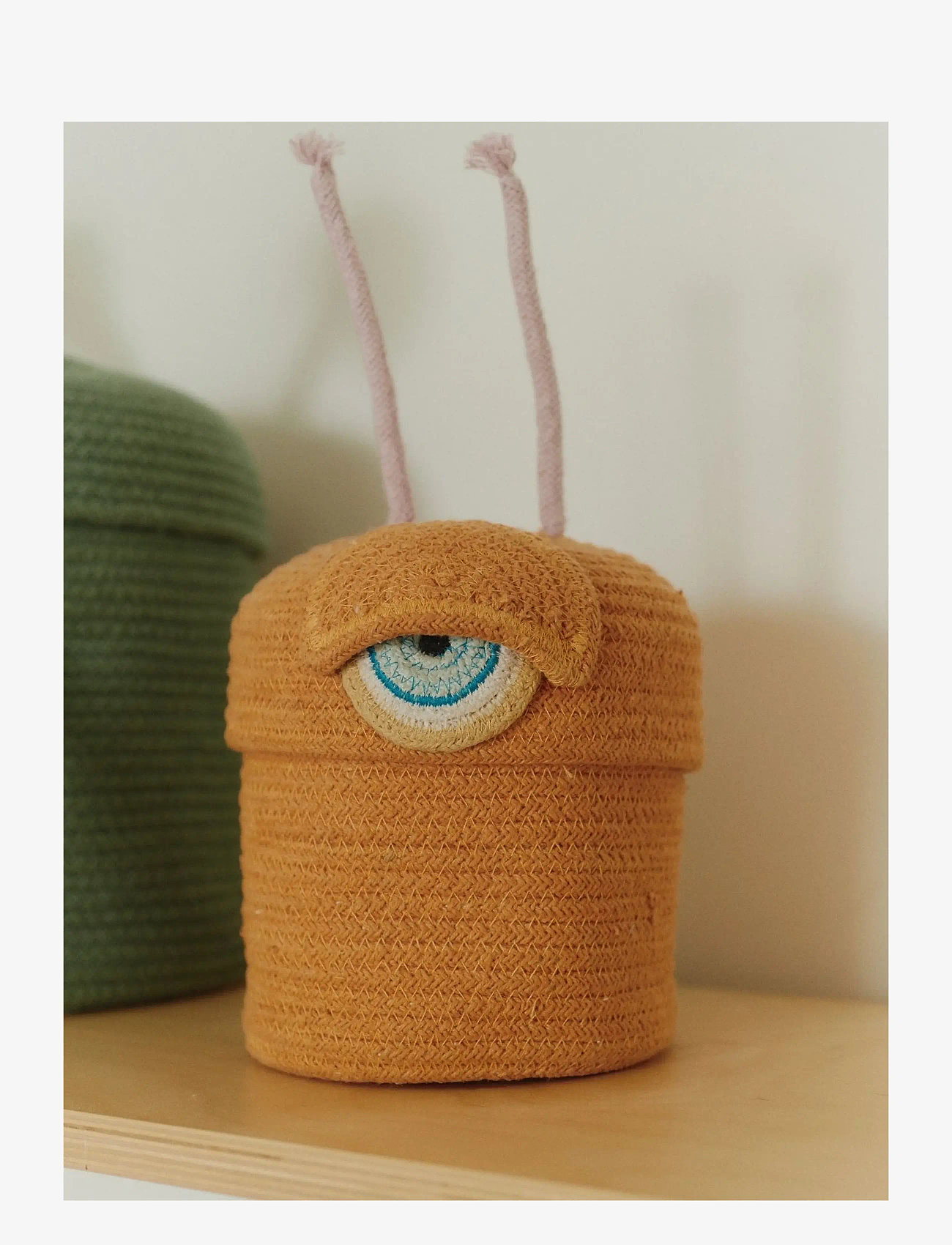Lorena Canals - Basket Alien Ploot - opbevaringskurve - orange, aqua, honey, ivory, malwa, black, turqouish - 2
