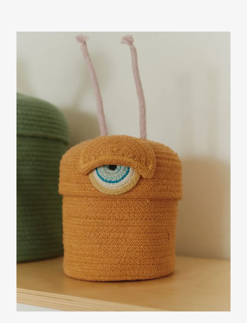 Lorena Canals - Basket Alien Ploot - opbevaringskurve - orange, aqua, honey, ivory, malwa, black, turqouish - 2